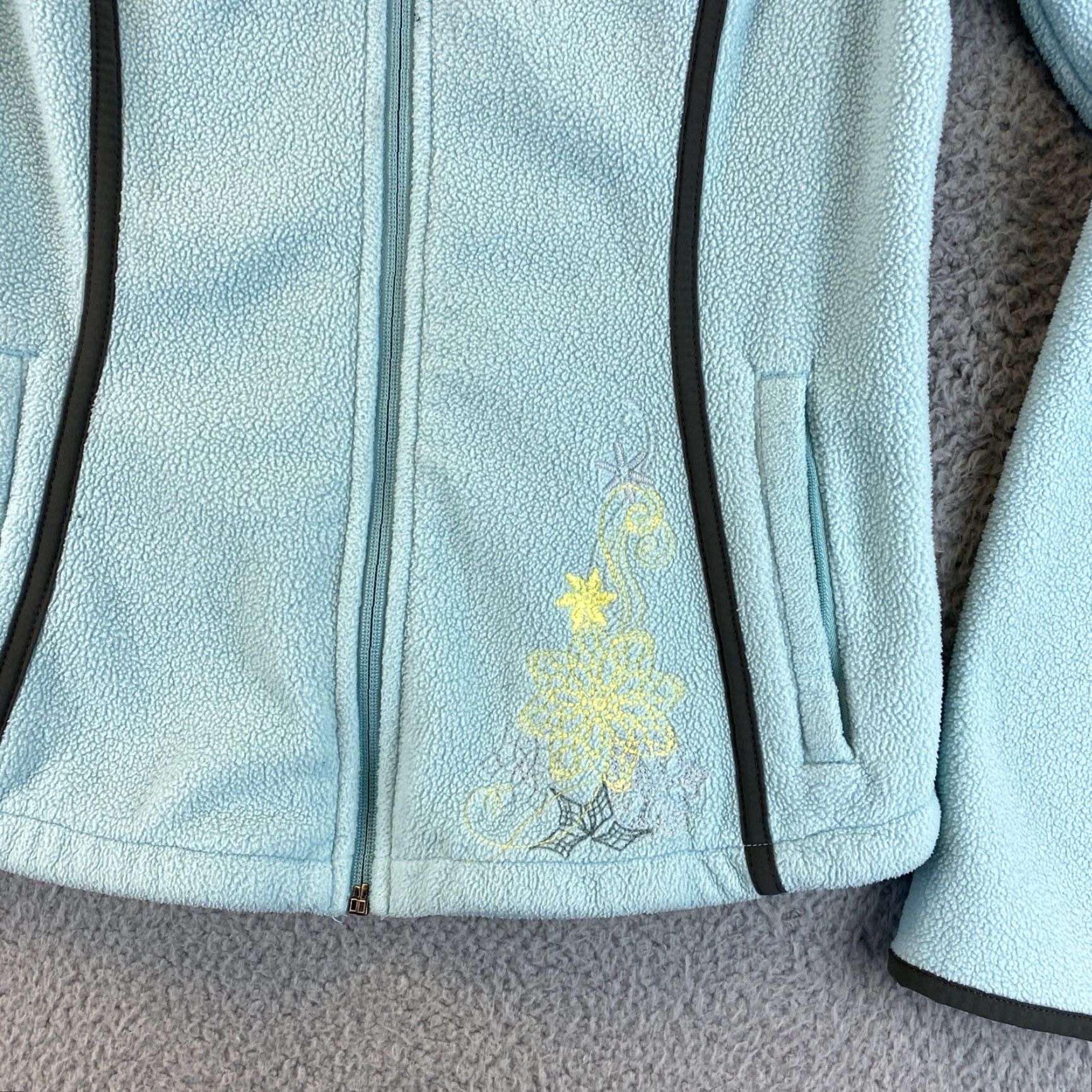 Eddie Bauer VINTAGE Eddie Bauer Fleece Teal Green Full Zip Jacket S Small Womens 54-7 Size S / US 4 / IT 40 - 2 Thumbnail