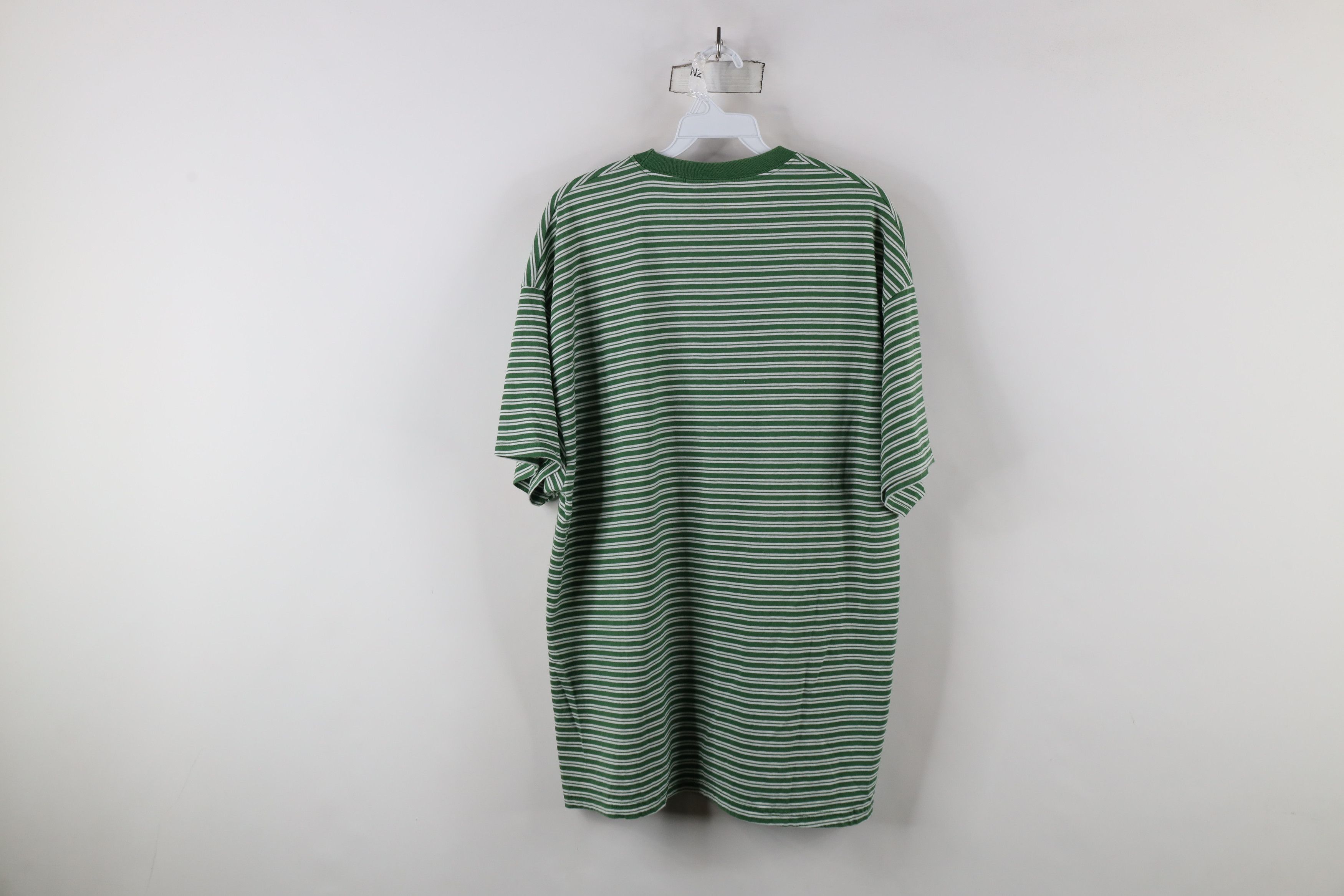 Vintage Vintage 90s Streetwear Striped Short Sleeve T-Shirt Green Size US L / EU 52-54 / 3 - 7 Thumbnail