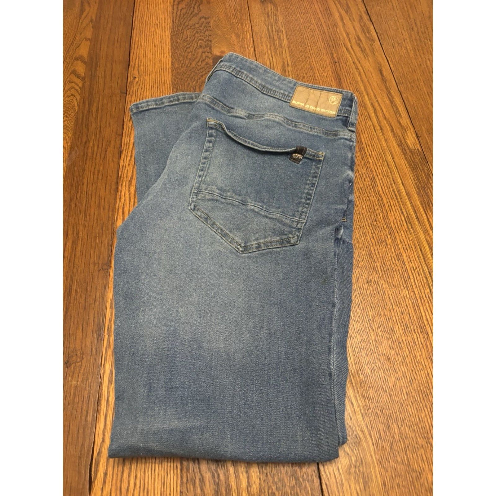Buffalo David Bitton Buffalo David Bitton Jeans Mens 34X32 Max-X Skinny Stretch Zipper Blue Size US 34 / EU 50 - 5 Thumbnail