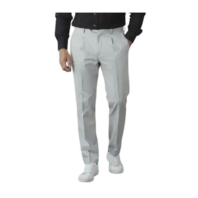 L.L. Bean L.L. Bean Wrinkle Free Off White Pleated Chino Pant 35/29 Size US 35 - 1 Thumbnail