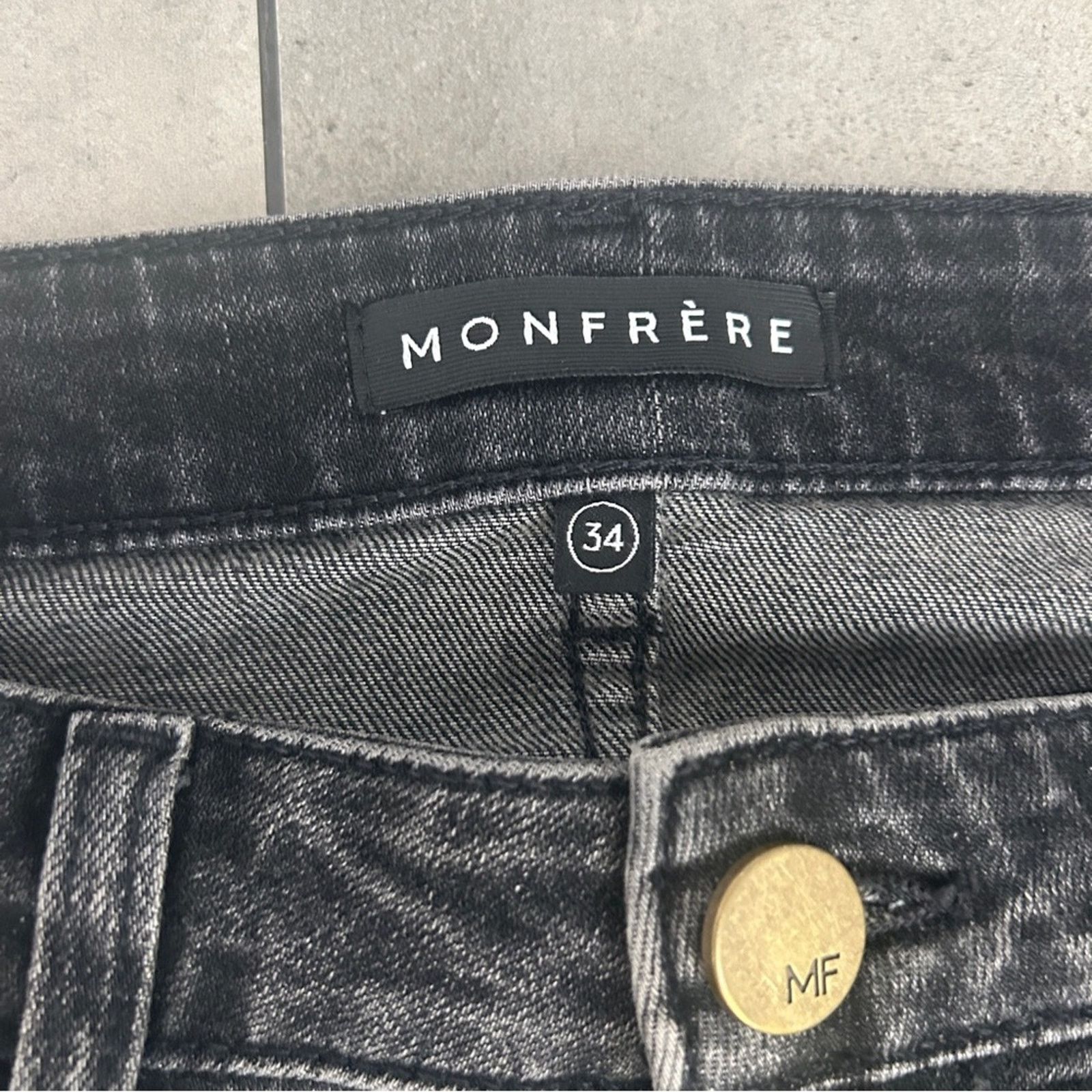 MONFRERE Monfrere Deniro black marfa straight denim jeans 34 Size US 34 / EU 50 - 3 Thumbnail