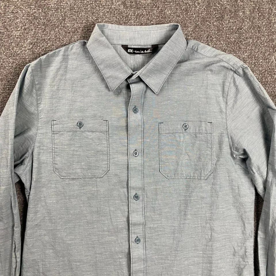 TravisMathew Travis Mathew Shirt Mens Medium Button Up Double Pockets Size US M / EU 48-50 / 2 - 2 Thumbnail