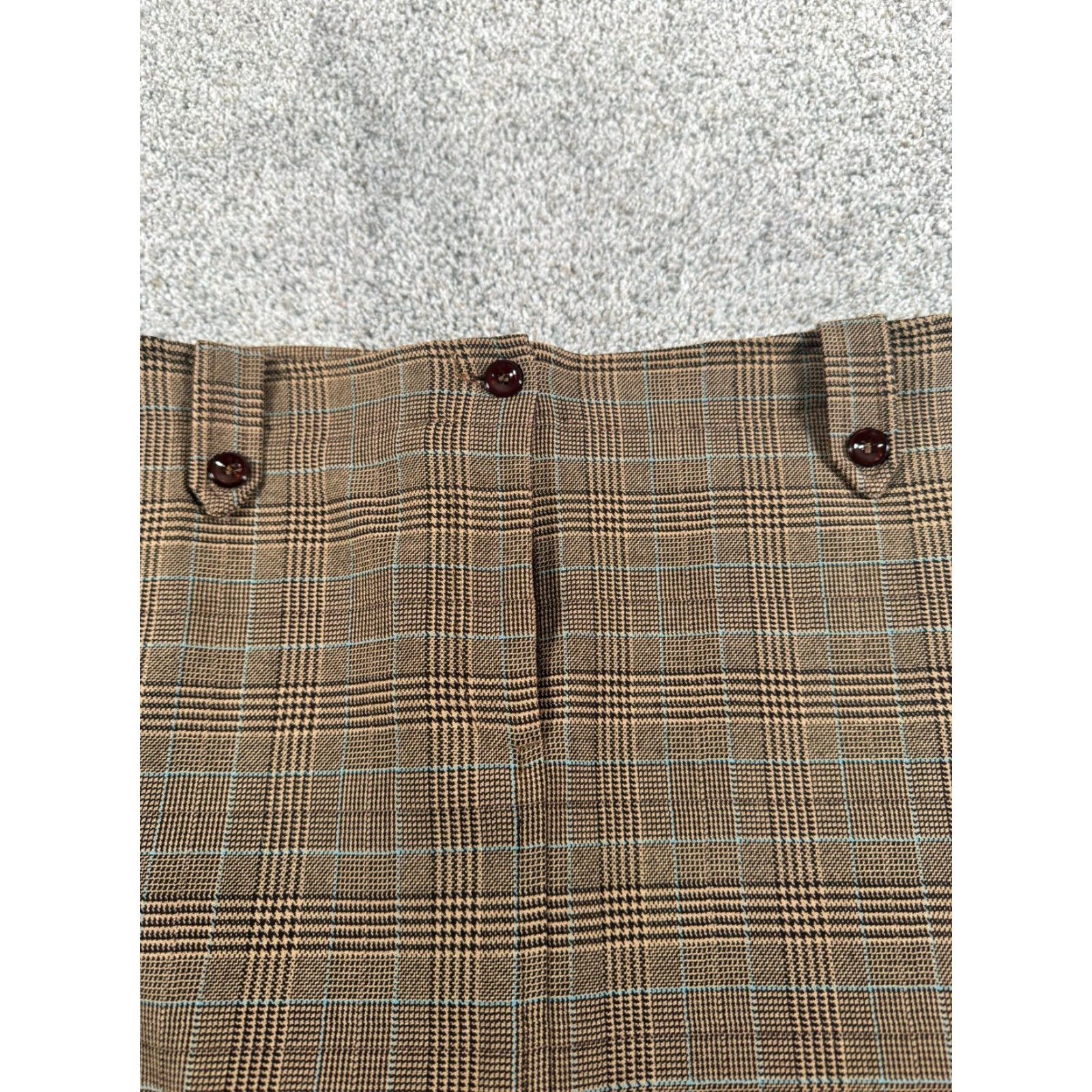 Vintage VINTAGE Petite Sophisticate Skirt Sz 12 Stretch Plaid Midi Pencil Womens 90s City Office Business Size 34" / US 12 / IT 48 - 3 Thumbnail