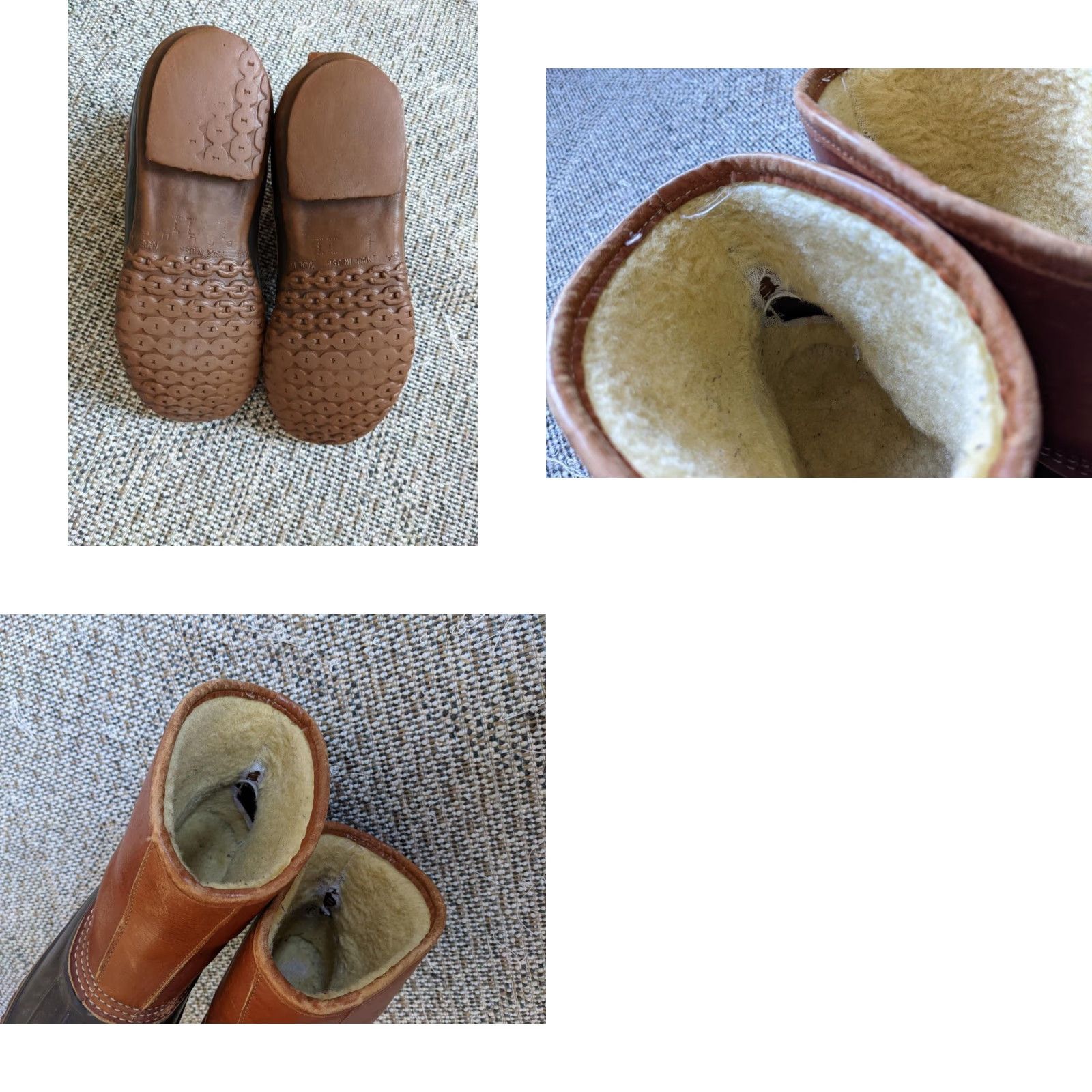Vintage VINTAGE L.L. Bean Boots Womens 11 Wool Lined Pull-On Brown Leather 7.5" Tall Mens? Size US 11 / IT 41 - 8 Thumbnail