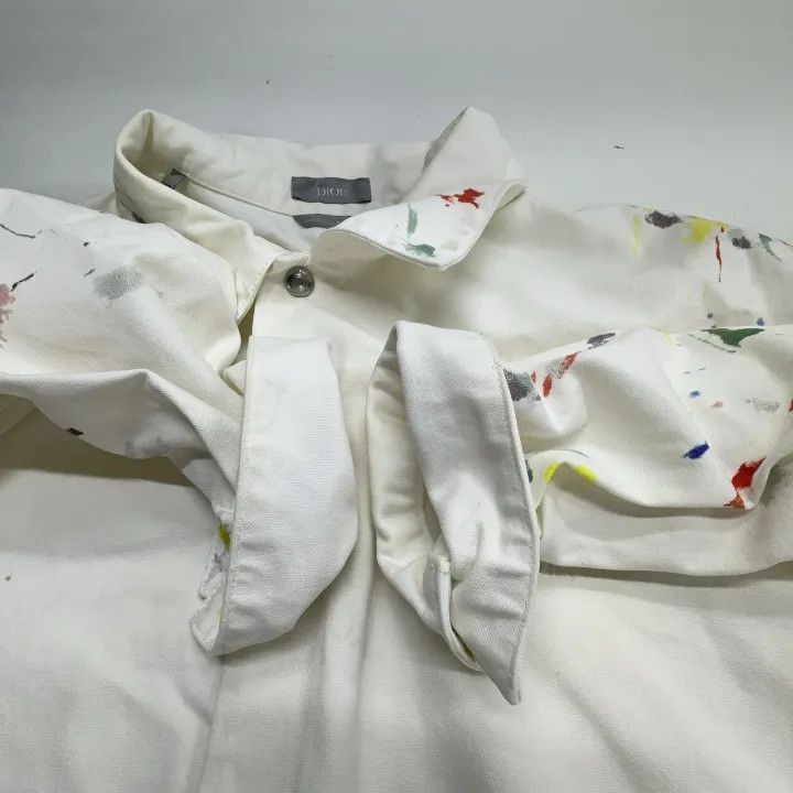 Dior Dior Dior Men's Cotton Denim Print Shirt 0079-2507 Size US L / EU 52-54 / 3 - 7 Thumbnail