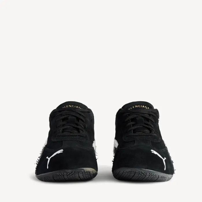 Balenciaga × Puma o1in1g0326 Speedcat Suede Sneakers in Black/White Size US 5 / EU 37 - 3 Thumbnail