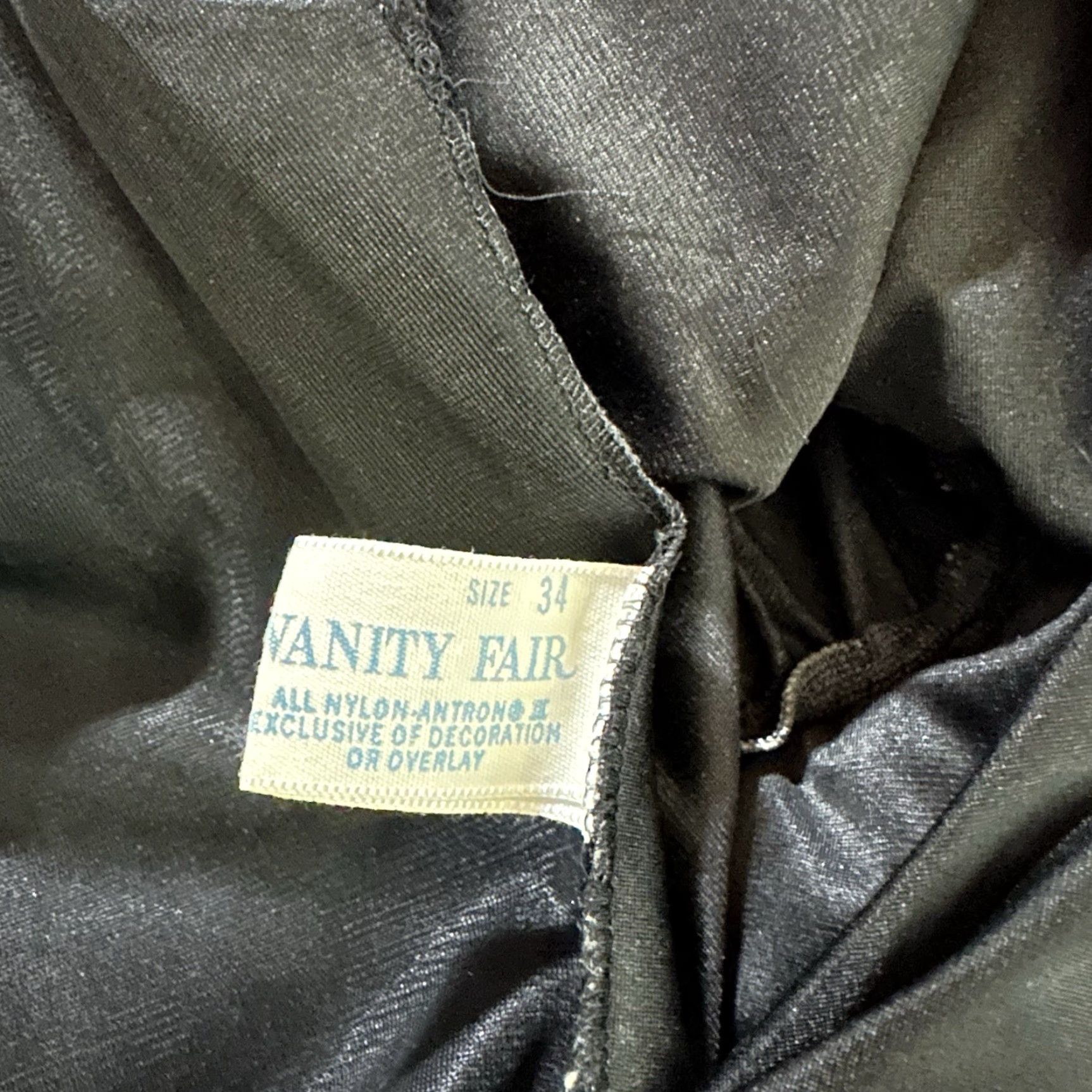 Vintage **Vintage Vanity Fair Black Long Silky Satin Nylon Nightgown Size M** User: **Vintage Vanity Fair Black Long Silky Satin Nylon Nightgown Size M** Size ONE SIZE - 5 Thumbnail
