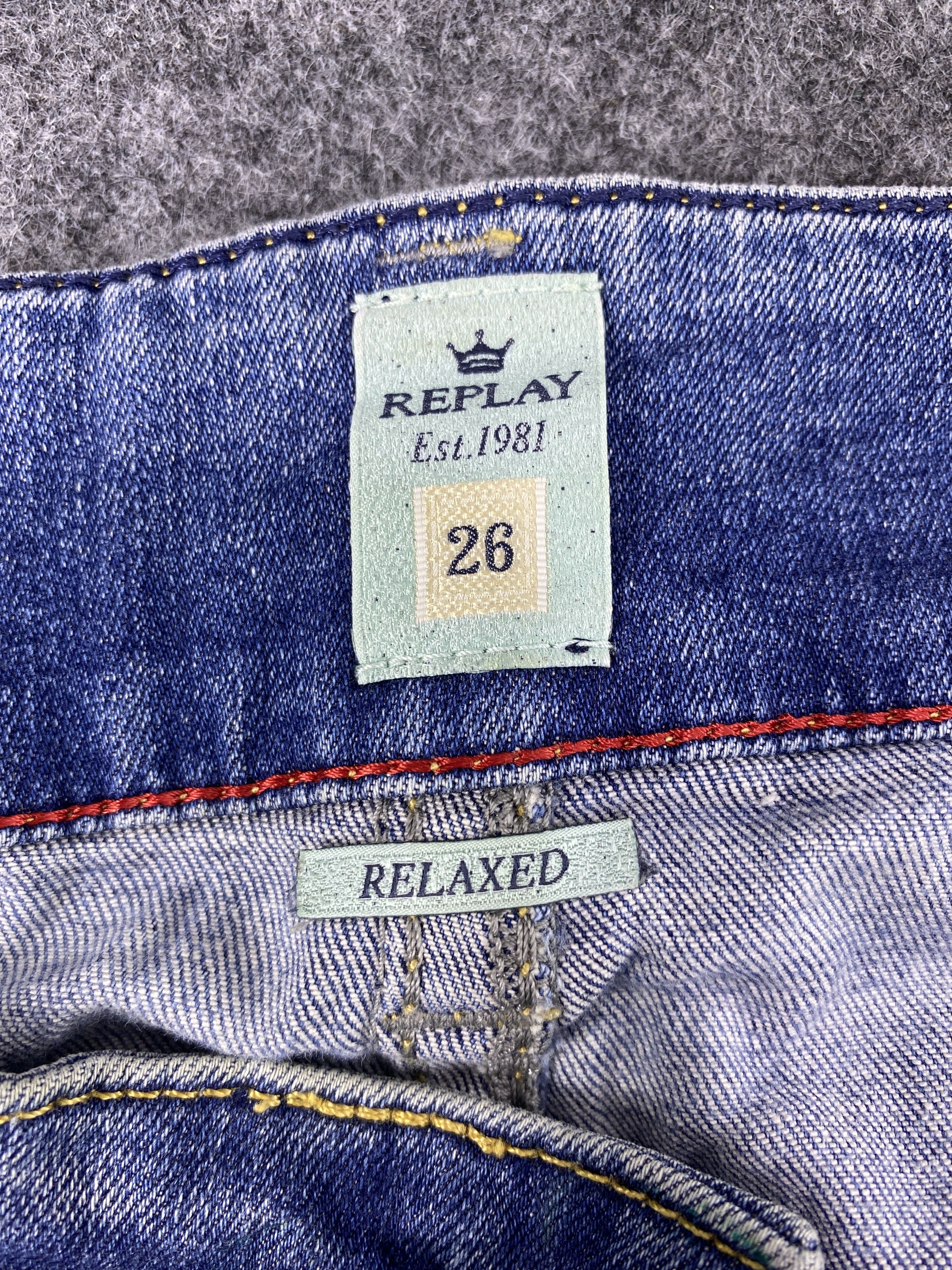 Jean Vintage Replay Distressed Blue Wash Denim- J1128 Size US 31 - 14 Thumbnail