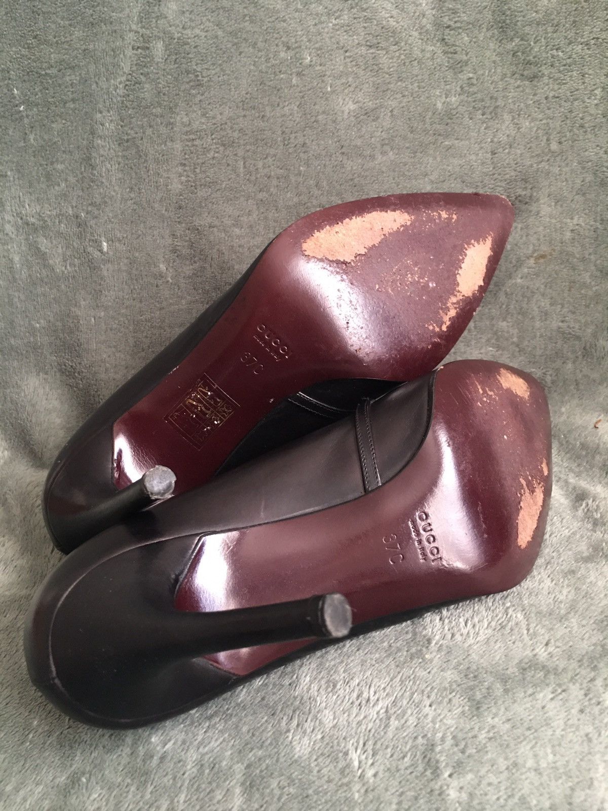 Gucci GUCCI Black Leather Heels Pumps Size EU 37 Size US 7 / IT 37 - 12 Thumbnail
