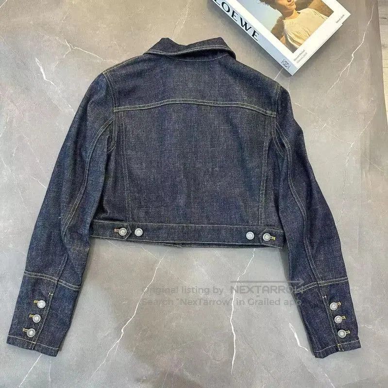 Dior Dior Women's Cropped Denim Jacket for Spring Autumn . Size M / US 6-8 / IT 42-44 - 2 Thumbnail