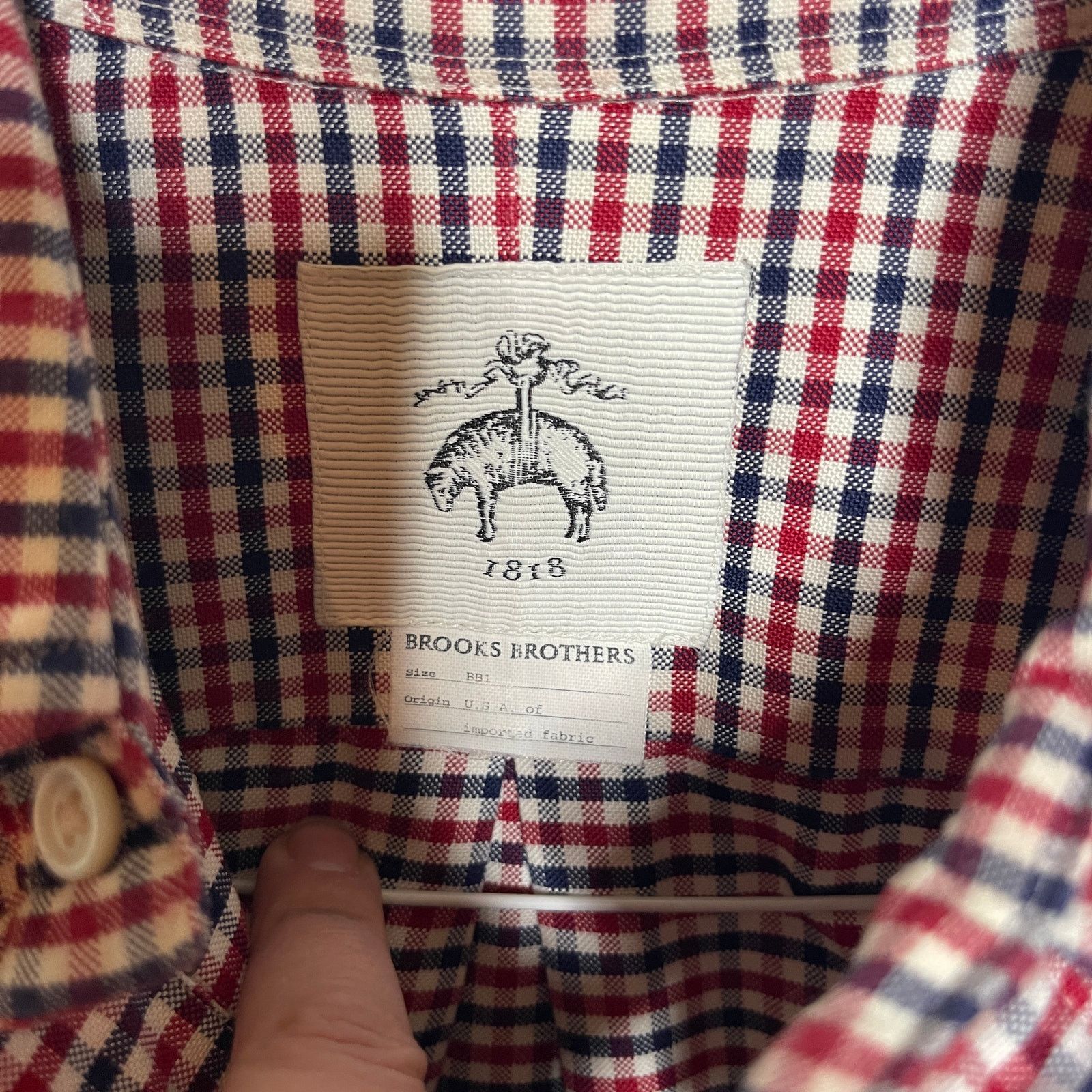 Brooks Brothers Brooks Brothers Black Fleece Thom Browne red check Shirt Size US S / EU 44-46 / 1 - 2 Thumbnail