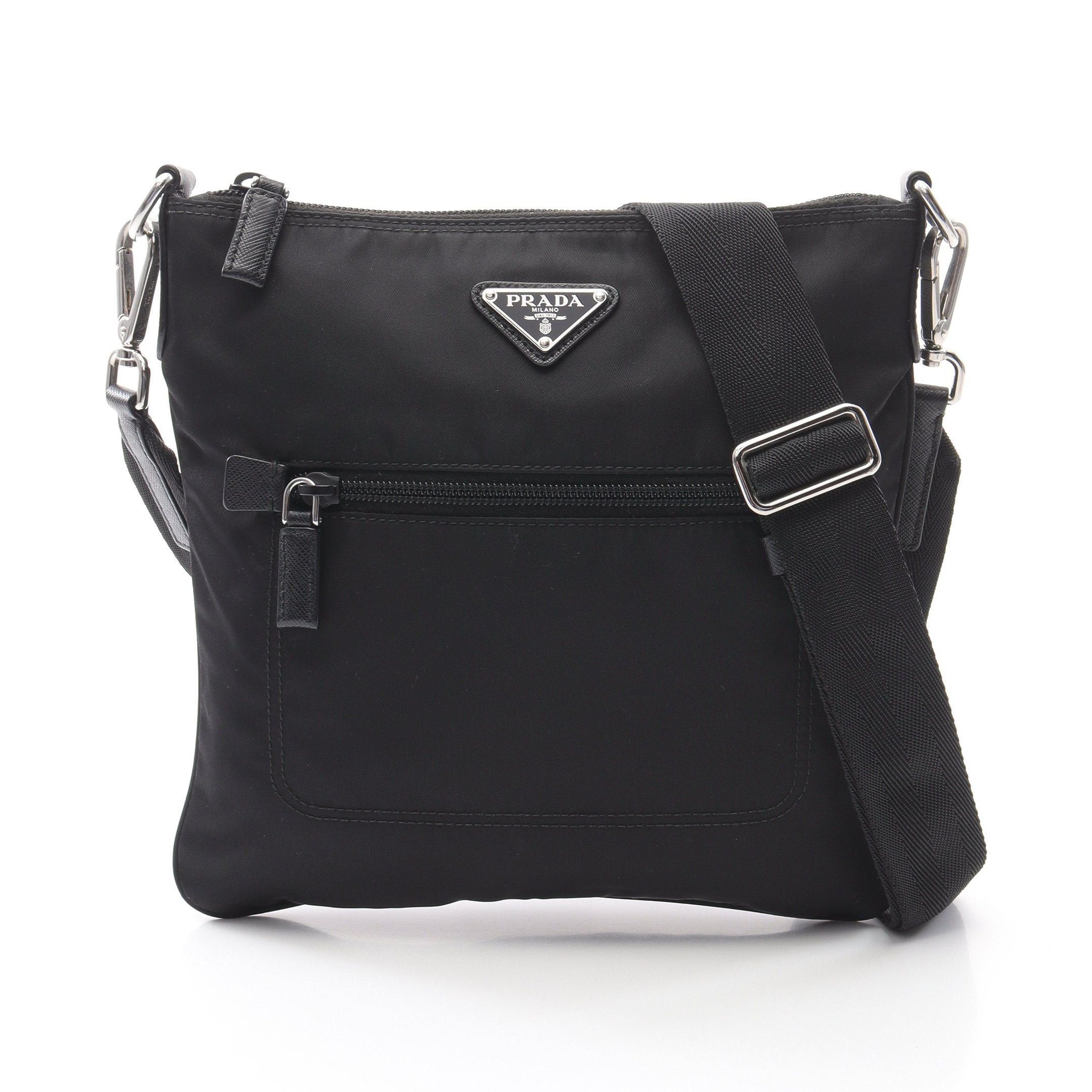 Prada Prada Shoulder Bag Nylon Saffiano Leather Black Size ONE SIZE - 1 Thumbnail