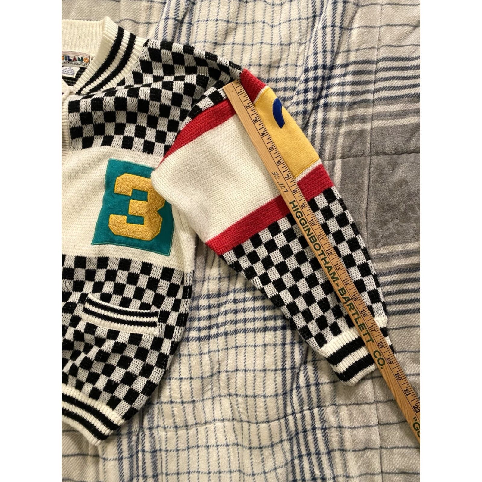 Vintage VINTAGE 80’s A’Milano Checkered Cardigan Sweater Embroidered Women’s Size Small Size S / US 4 / IT 40 - 7 Thumbnail
