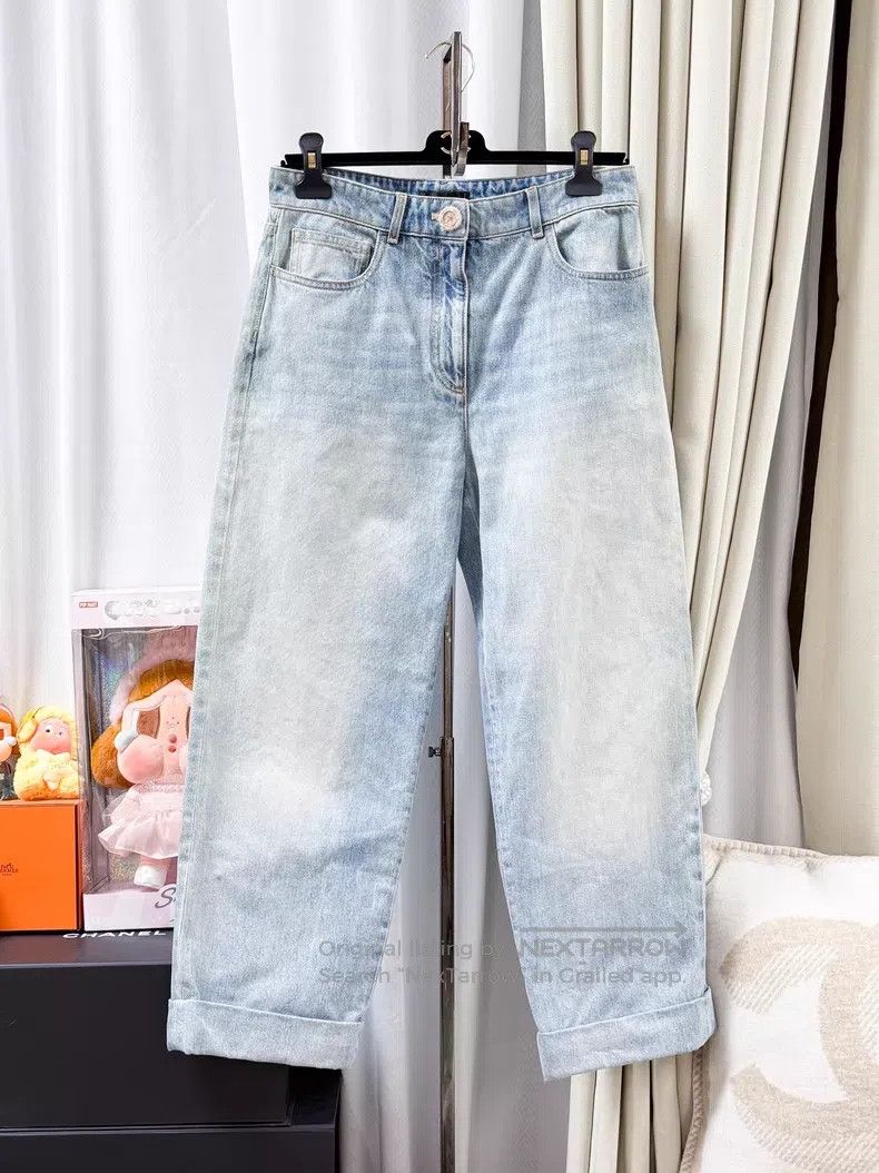 Chanel Chanel Gradient pearlescent coated denim trousers Size 25" / US 0 / IT 36 - 1 Thumbnail