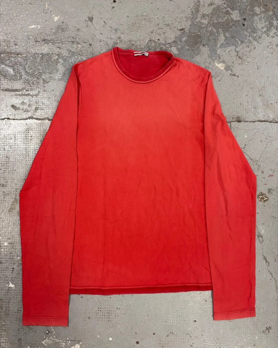 Prada × Vintage 2000s Prada Red Linea Rossa Longsleeves Size US M / EU 48-50 / 2 - 1 Thumbnail