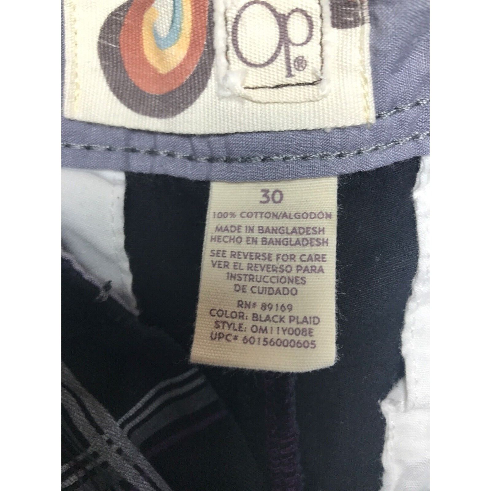Other Op Ocean Pacific Men’s Cotton Shorts Size 30 Black, White, P Size US 30 / EU 46 - 9 Thumbnail