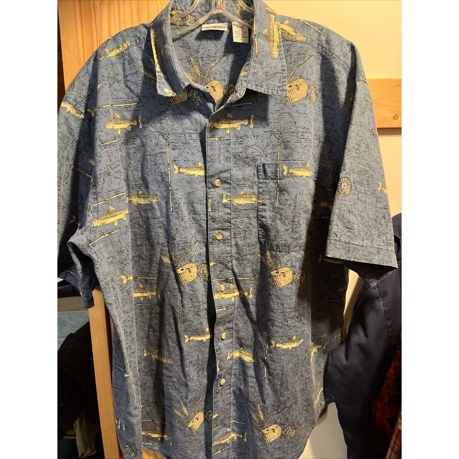 White Sierra White Sierra VTG Shirt Men’s XL Button Blue SS Fish Cotton Size US XL / EU 56 / 4 - 2 Thumbnail