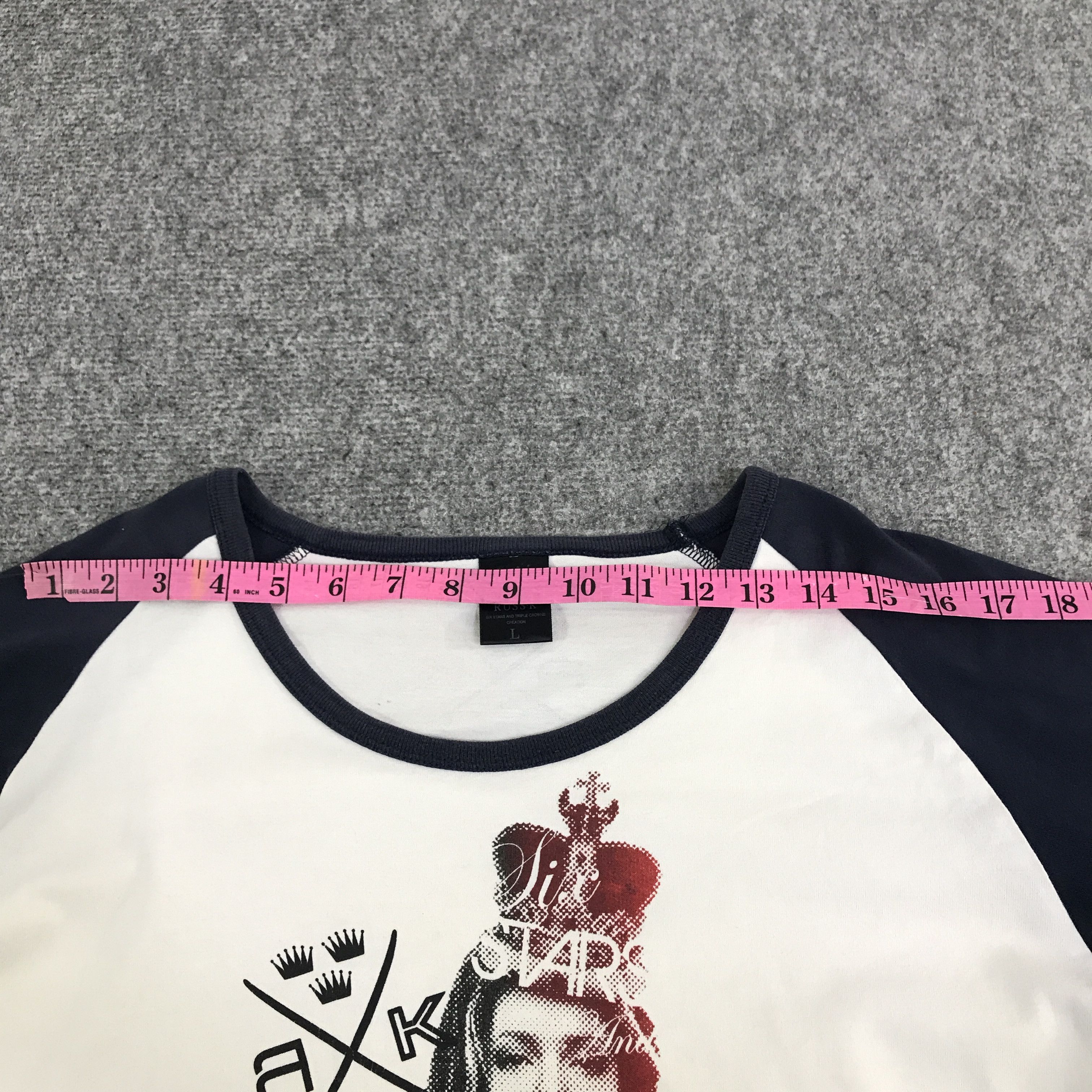 Japanese Brand russ-k triple sexy design crowns t-shirt K117B6 Size US L / EU 52-54 / 3 - 6 Thumbnail