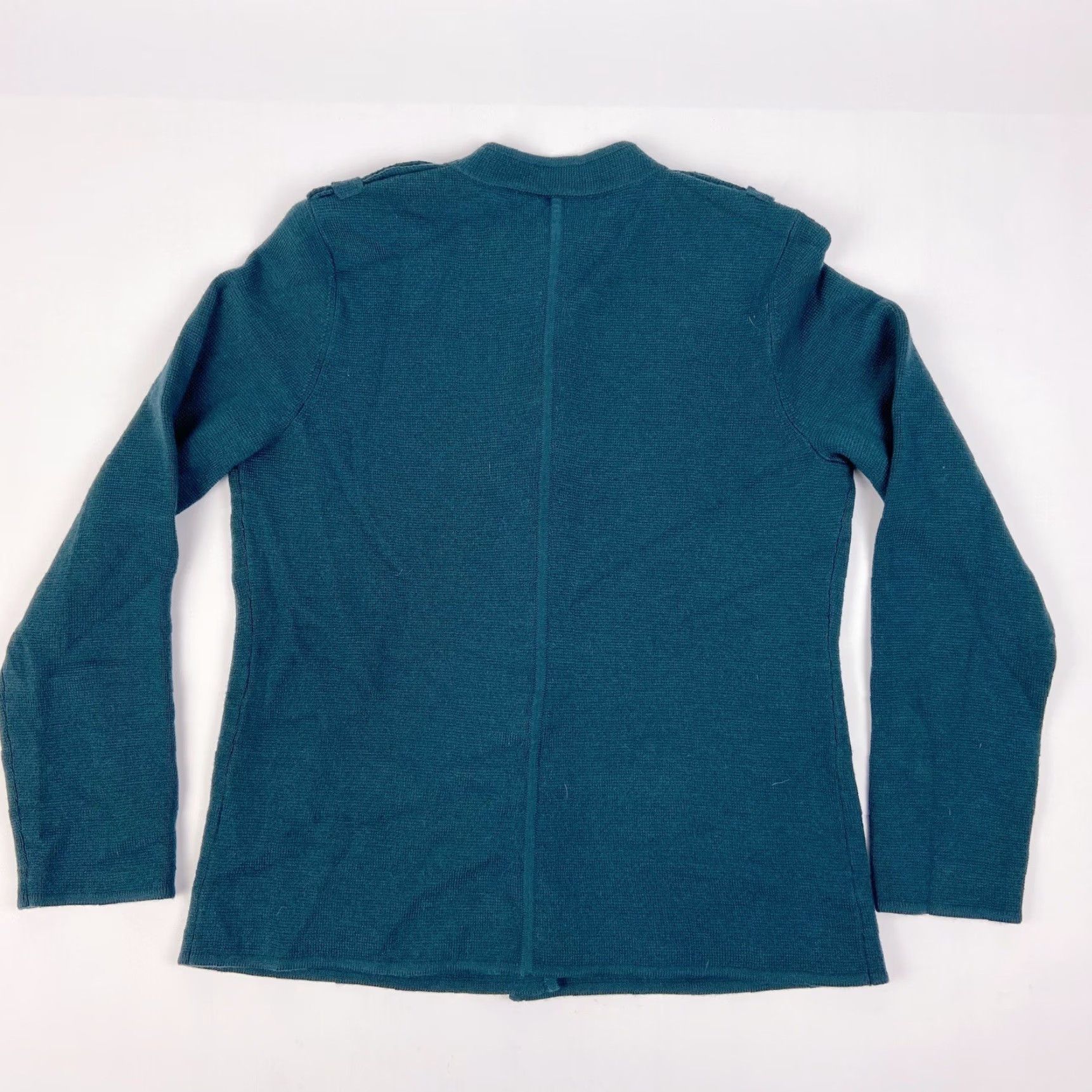 Talbots Talbots Merino Wool Button Up Cardigan Green PS Petite Womens Sweater Long Sleeve 100% Merino Button Accents Therma Gold Button Jacket Cardigan Size S / US 4 / IT 40 - 7 Thumbnail