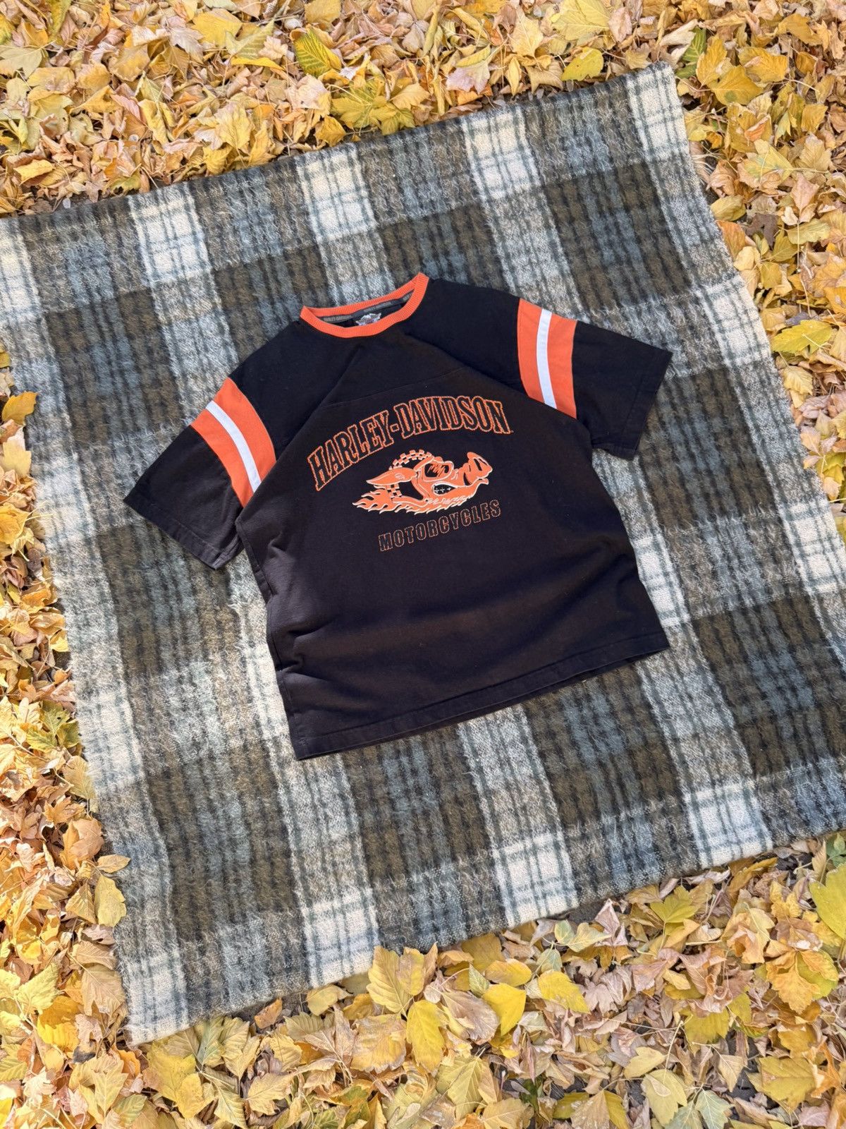 Harley Davidson Vintage Harley Davidson Ringer tee Size US M / EU 48-50 / 2 - 2 Thumbnail