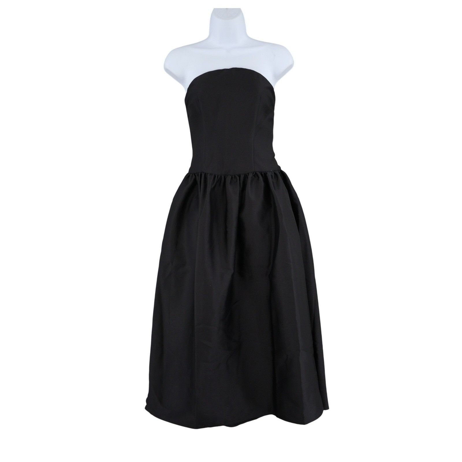 Self-Portrait Self Portrait Taffeta Midi Dress Women 4 Black Formal Dance Size S / US 4 / IT 40 - 1 Thumbnail
