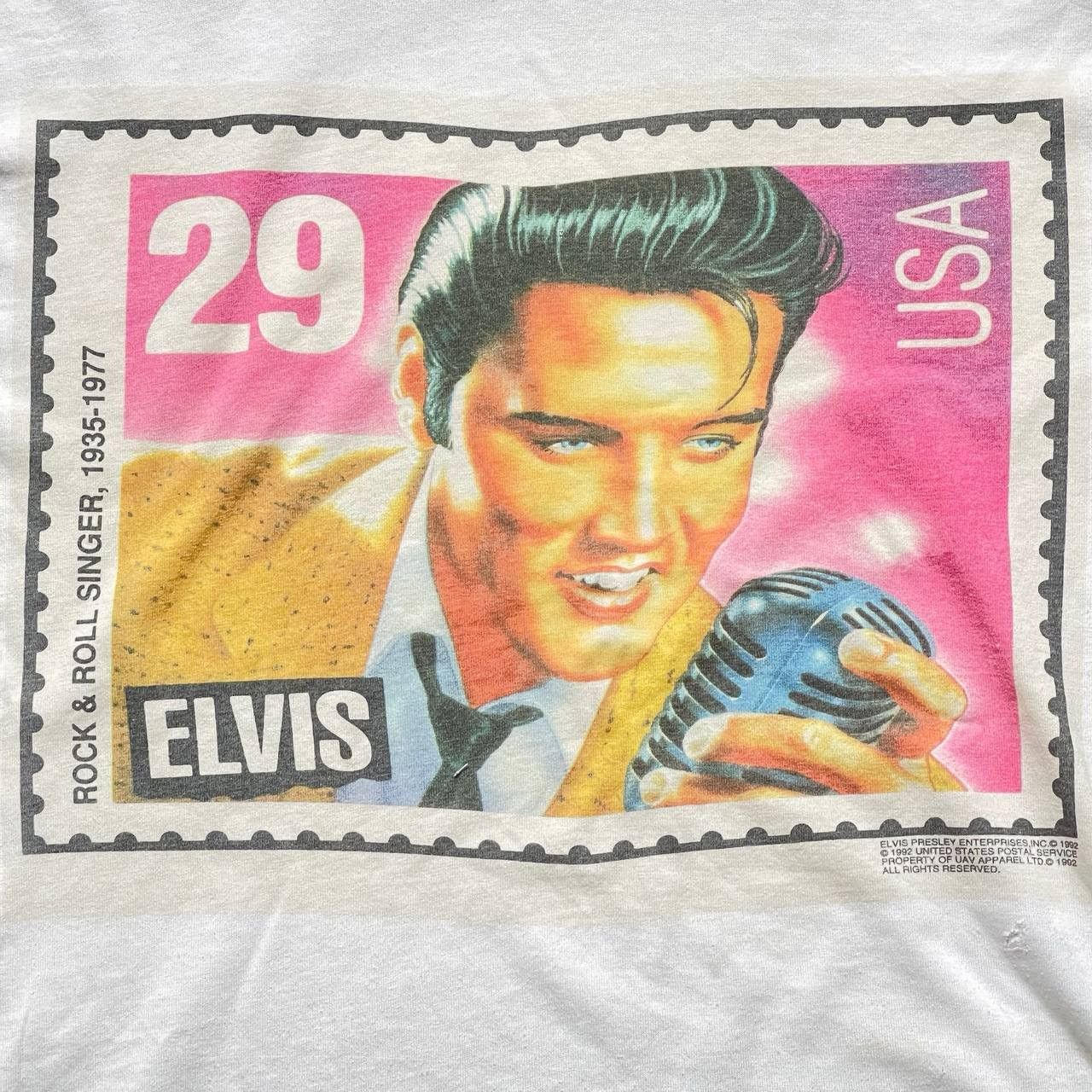 Band Tees Vintage 90s Elvis Presley United State Postal Service Tshirt Size US XL / EU 56 / 4 - 2 Thumbnail