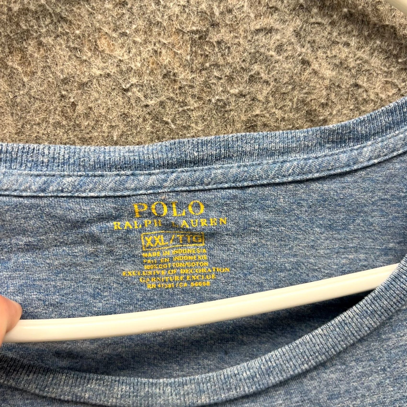 Polo Ralph Lauren Polo Ralph Lauren Shirt Mens XXL Blue Long Sleeve Crewneck Heather Embroidered Size US XXL / EU 58 / 5 - 6 Thumbnail