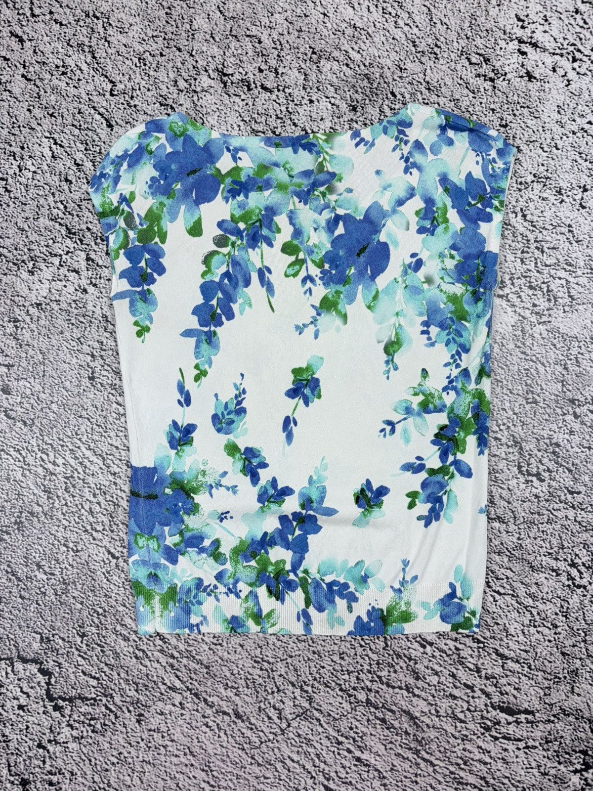 Japanese Brand Luisa Spagnoli Floral Knit Twin Set Cardigan Top Italy S Size S / US 4 / IT 40 - 2 Thumbnail
