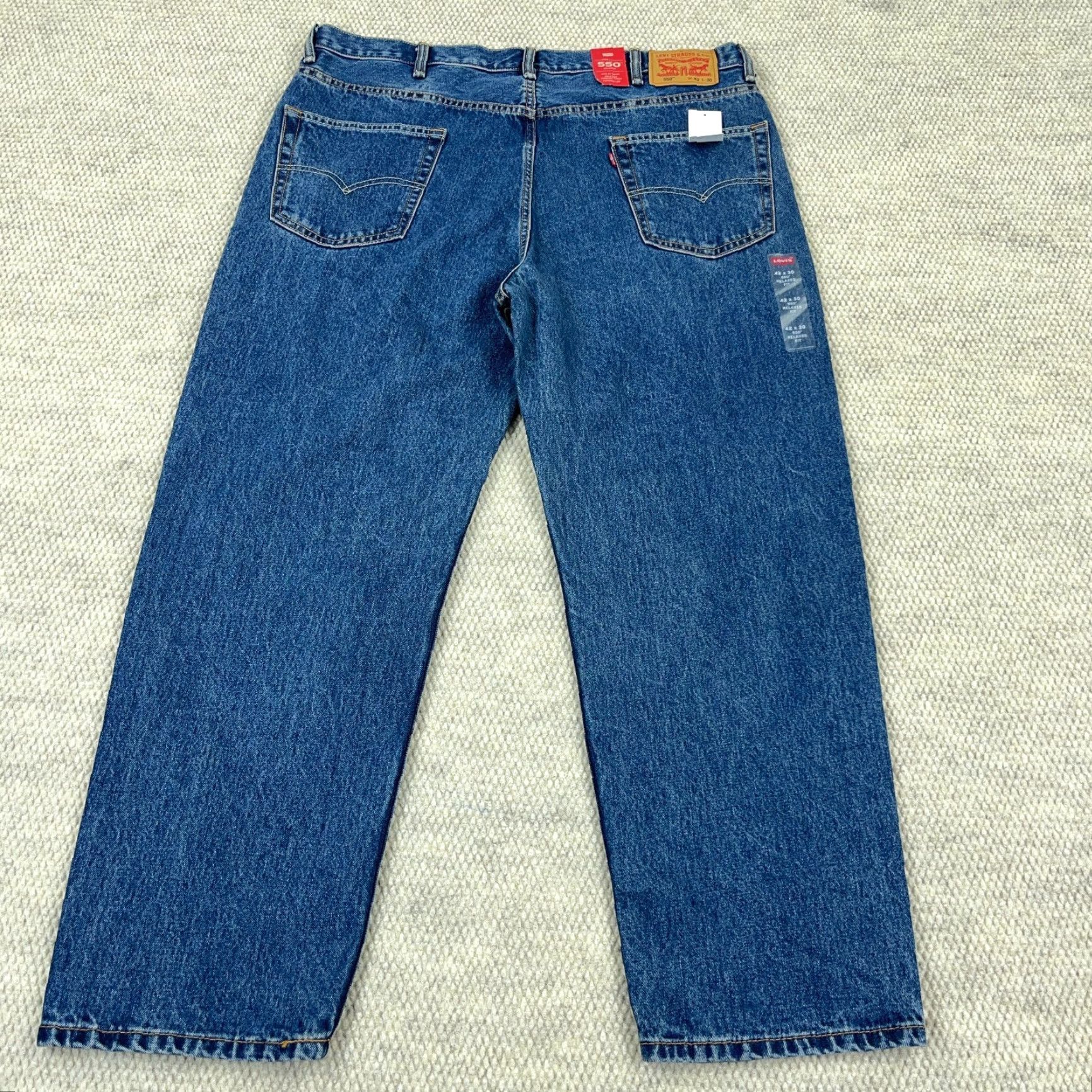 Levi's Levis 550 Jeans Men 42x30 Relaxed Fit Straight Leg Med Wash Pants Baggy Work Size US 42 / EU 58 - 2 Thumbnail