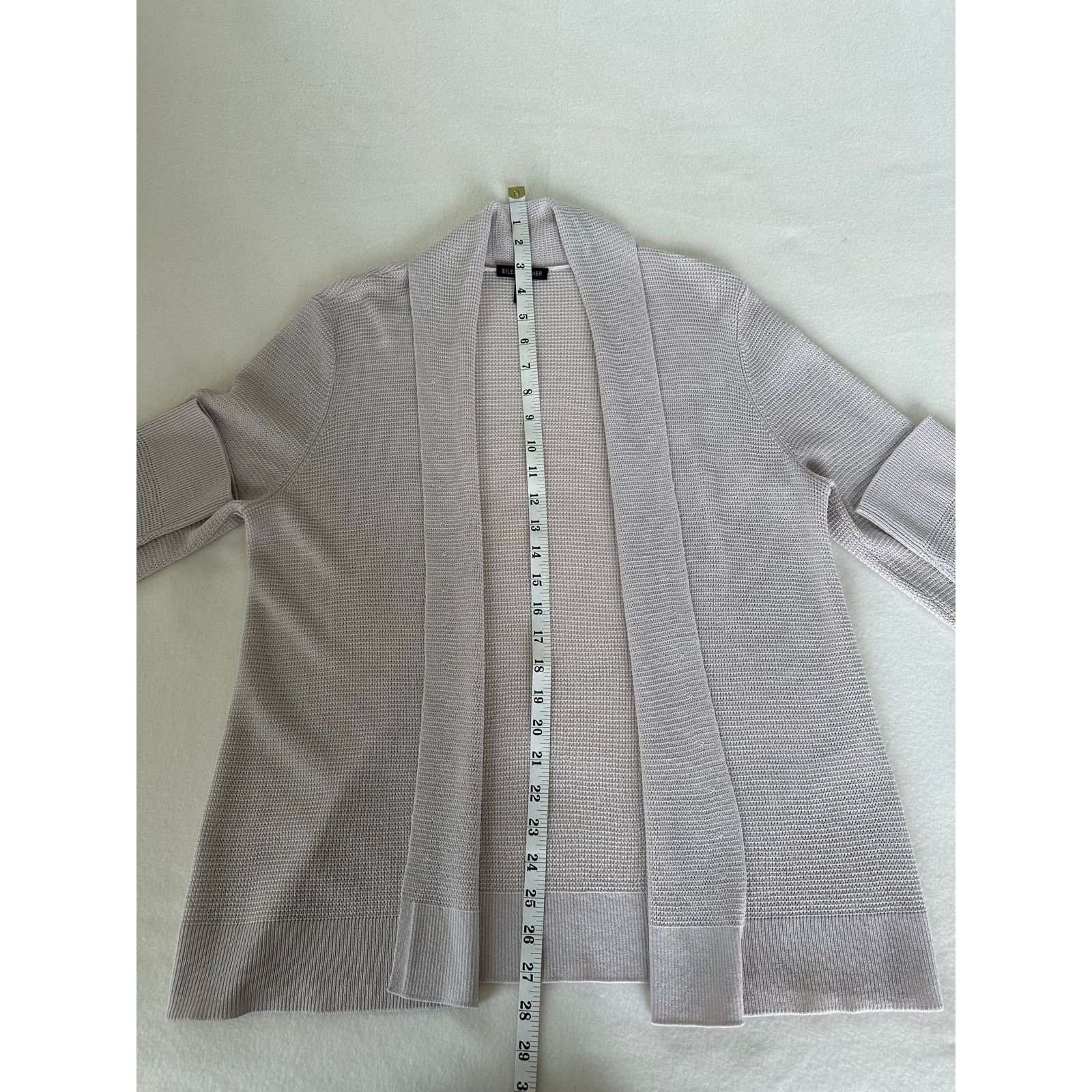 Eileen Fisher Eileen Fisher Lavender Open Front Cardigan Merino Wool M Size M / US 6-8 / IT 42-44 - 4 Thumbnail
