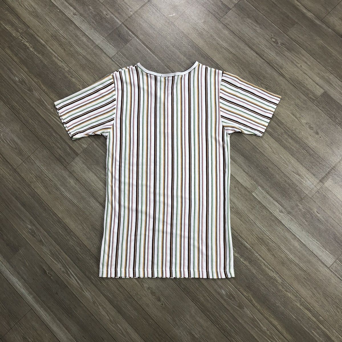 Tornado Mart 2000s Tornado Mart Japan Striped Lgb Goa Style Button TShirt Size S / US 4 / IT 40 - 11 Thumbnail