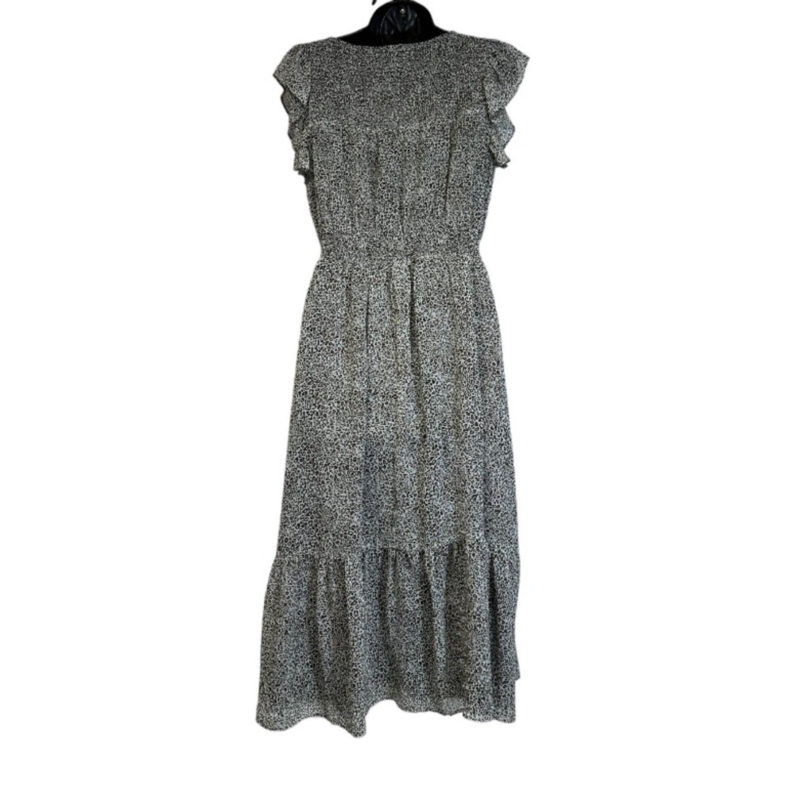 Steve Madden Steve Madden Kora Cheetah Print Tiered Chiffon Midi Dress Size S / US 4 / IT 40 - 6 Thumbnail