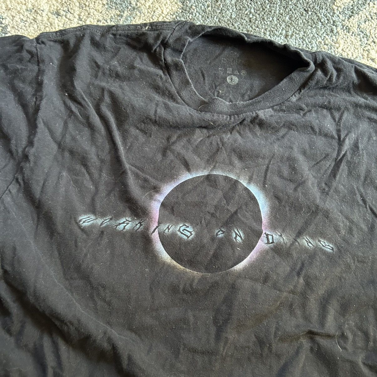 Other WORKiNG ON DYiNG BLACK ECLiPSE TEE TEAL PURPLE METALLiC GOTH Size US L / EU 52-54 / 3 - 5 Thumbnail