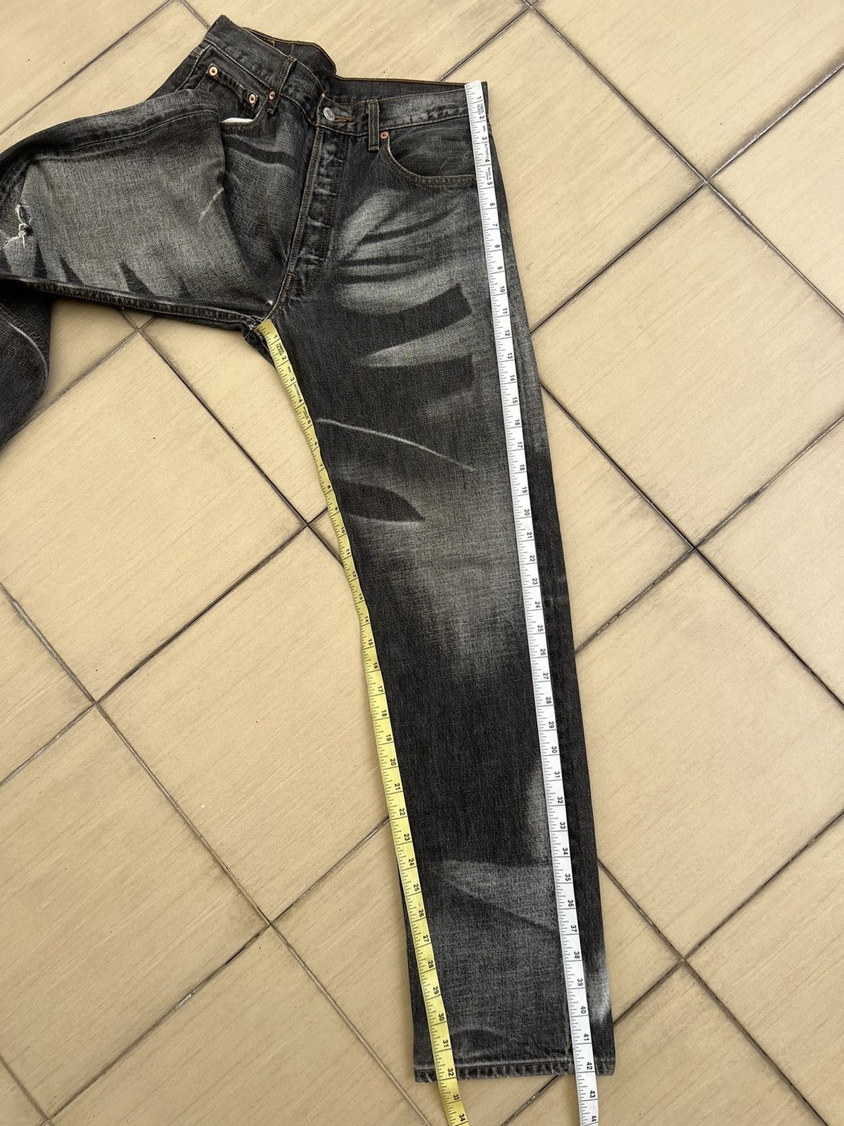 Levi's Vintage Y2K 2003 Levi’s 501 Jeans Distressed Laser Denim Size US 30 / EU 46 - 5 Thumbnail