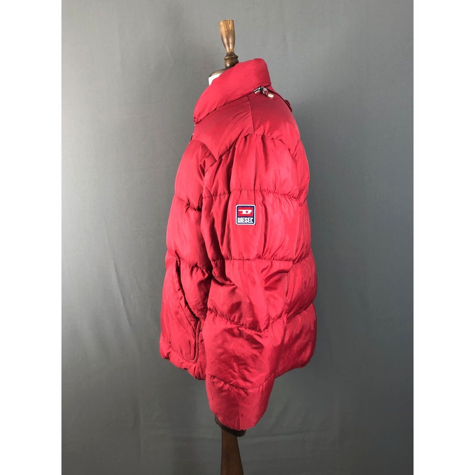 Diesel Diesel Full Zip Puffer Jacket Nylon Men L Red Hooded Jacket Size US L / EU 52-54 / 3 - 2 Thumbnail