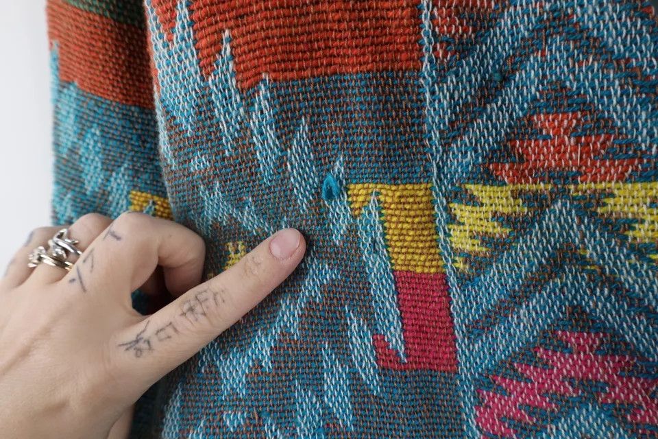 Vintage Vintage 90s Streetwear Tapestry Rainbow Blazer Jacket Size M / US 6-8 / IT 42-44 - 9 Thumbnail