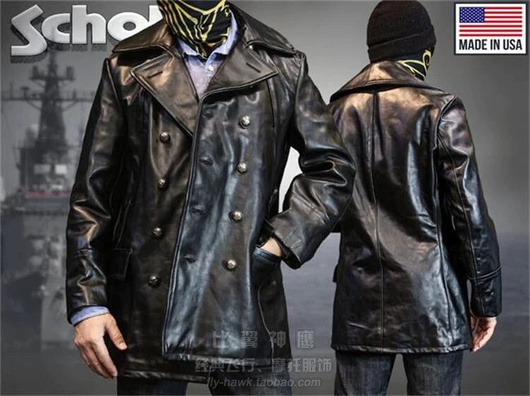 Schott Schott Navy-style cowhide coat Size US L / EU 52-54 / 3 - 1 Thumbnail