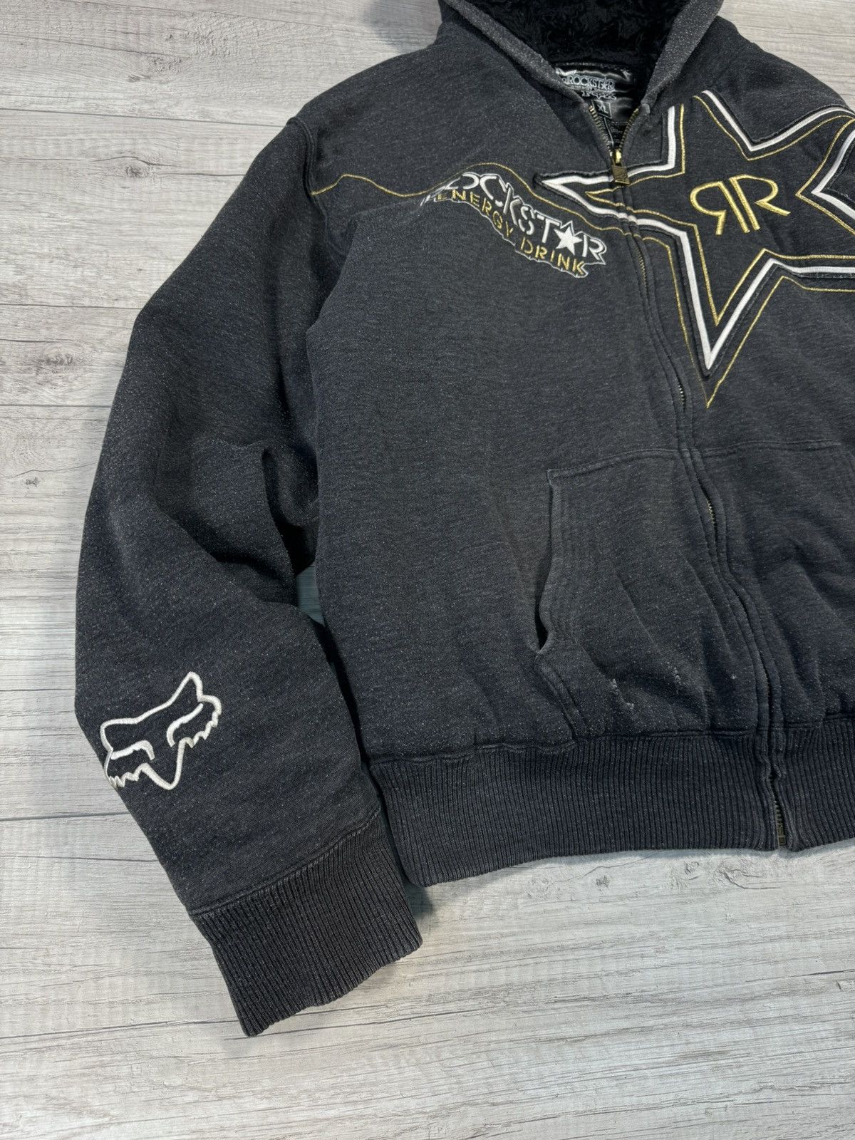 Rockstar Energy Y2K Rockstar Energy Drink x Fox Racing Zip Up Hoodie Fur Size US XL / EU 56 / 4 - 2 Thumbnail