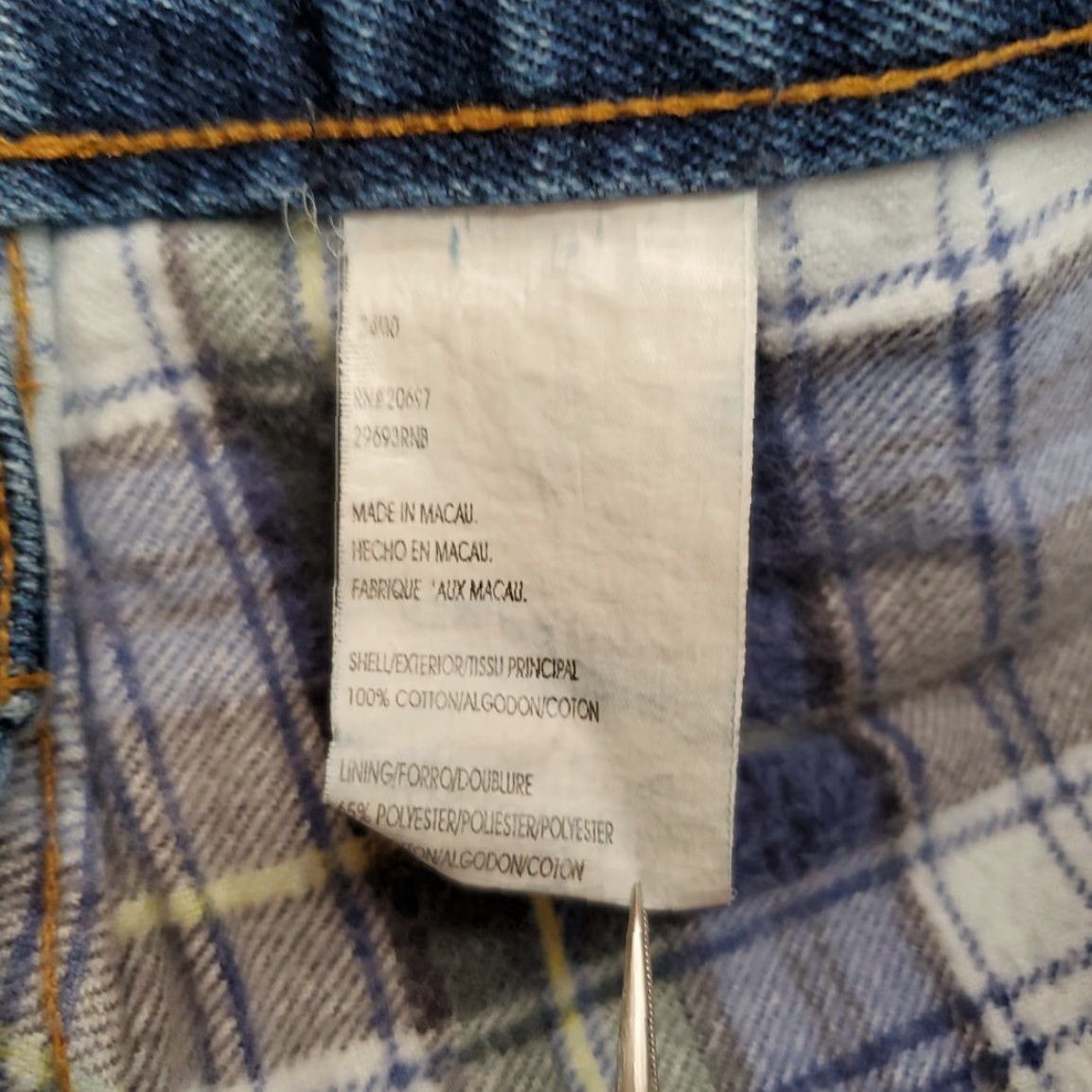 Dickies VINTAGE Dickies Jeans Mens 34x30 Blue Faded Whiskered Denim Flannel Lined Work Jeans Size US 34 / EU 50 - 4 Thumbnail