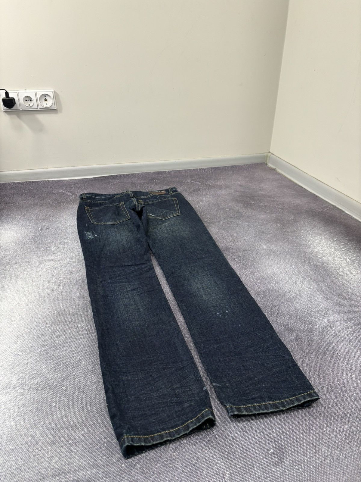 Dsquared2 Dsquared2 Men’s Faded Navy Blue Ripped Slim Fit Denim Jeans Size US 32 / EU 48 - 15 Thumbnail