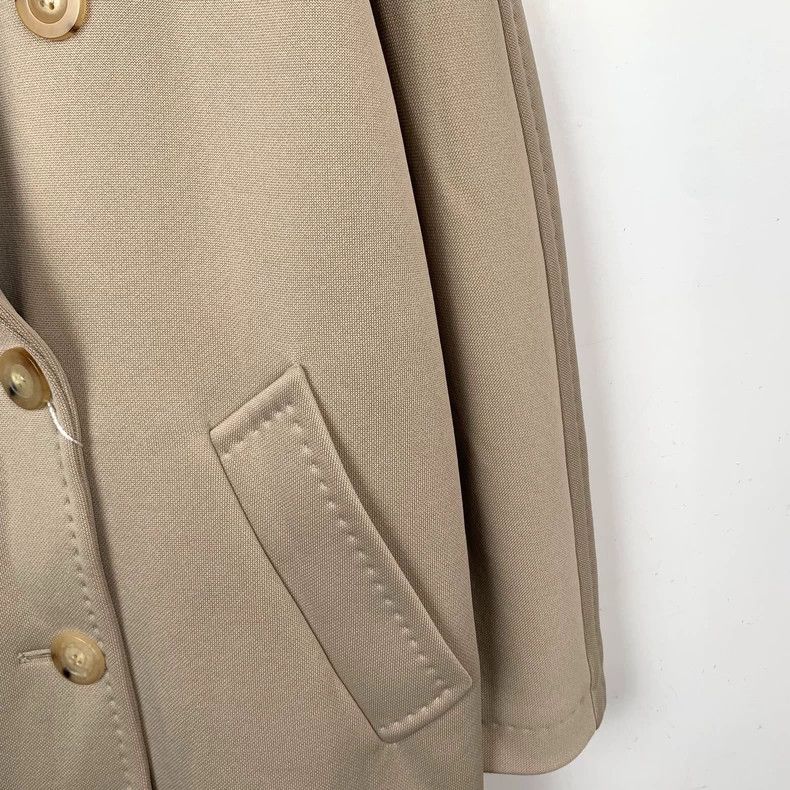 Max Mara Max Mara Madame Collection Light Brown Lapel Double Breast Size L / US 10 / IT 46 - 4 Thumbnail