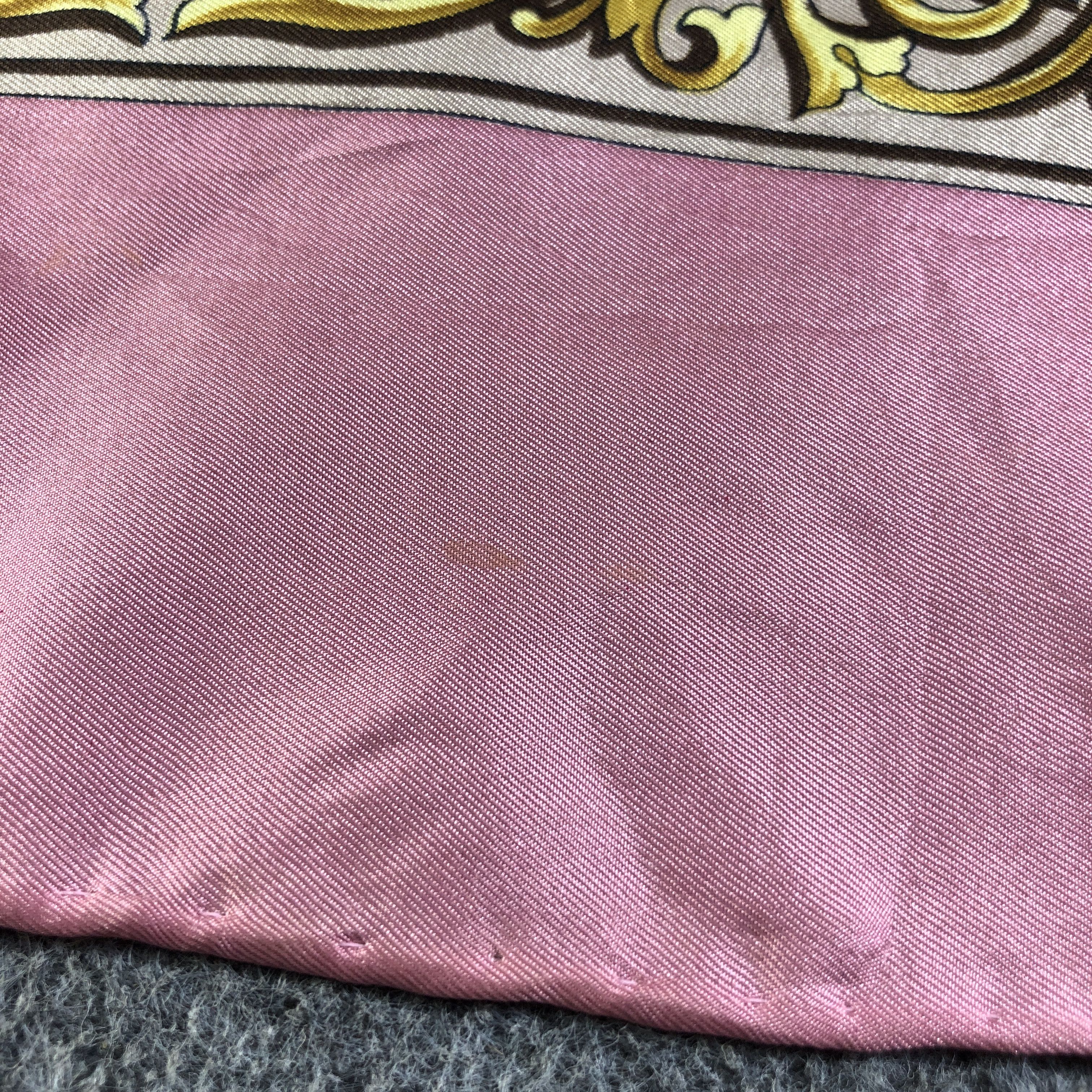 Japanese Brand Luxury Baroque Design Hand Rolled Silk Scarf M1008 Size ONE SIZE - 7 Thumbnail