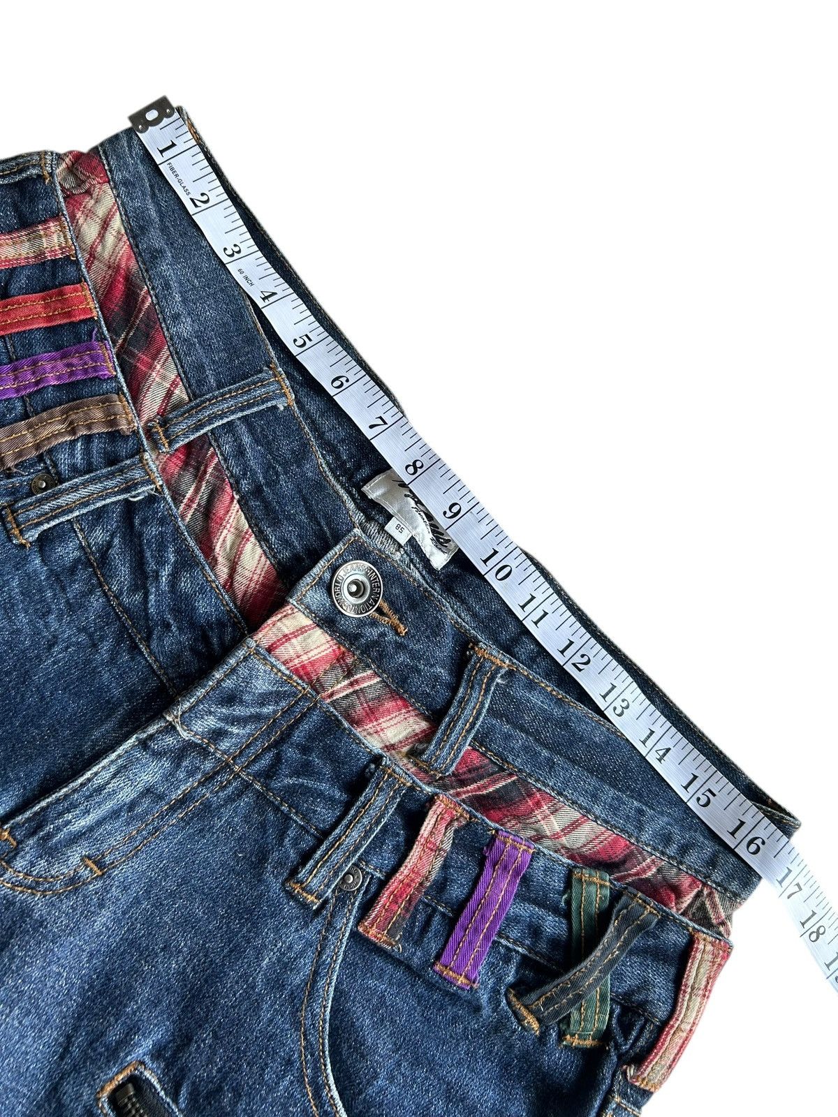 Kapital Nylaus Double Waist Japanese Punk Bondage Grunge Denim Jeans Size US 33 - 13 Thumbnail