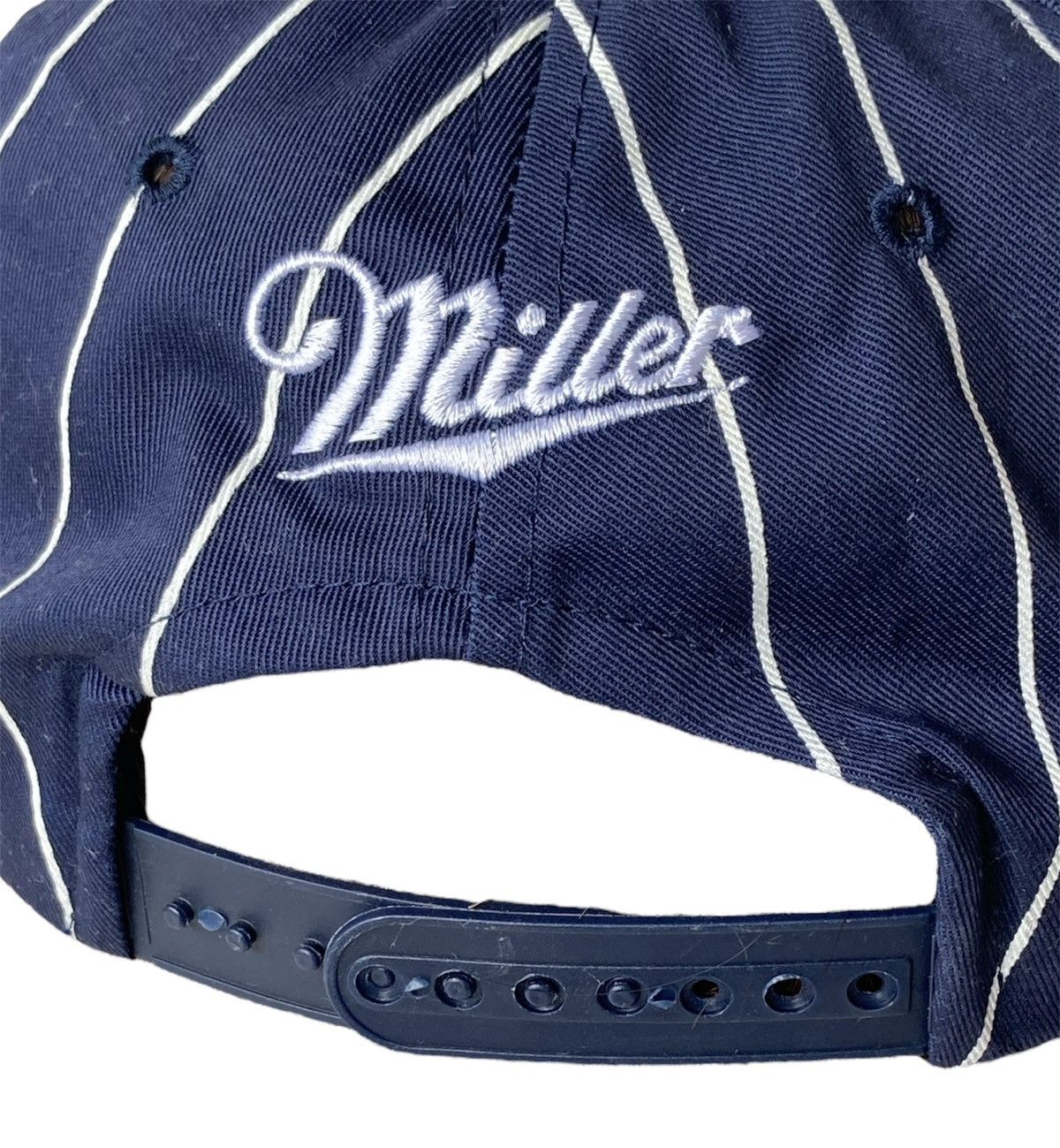 Vintage Vintage 90s Miller Lite Beer Pinstripe Snapback Hat Cap Size ONE SIZE - 4 Thumbnail