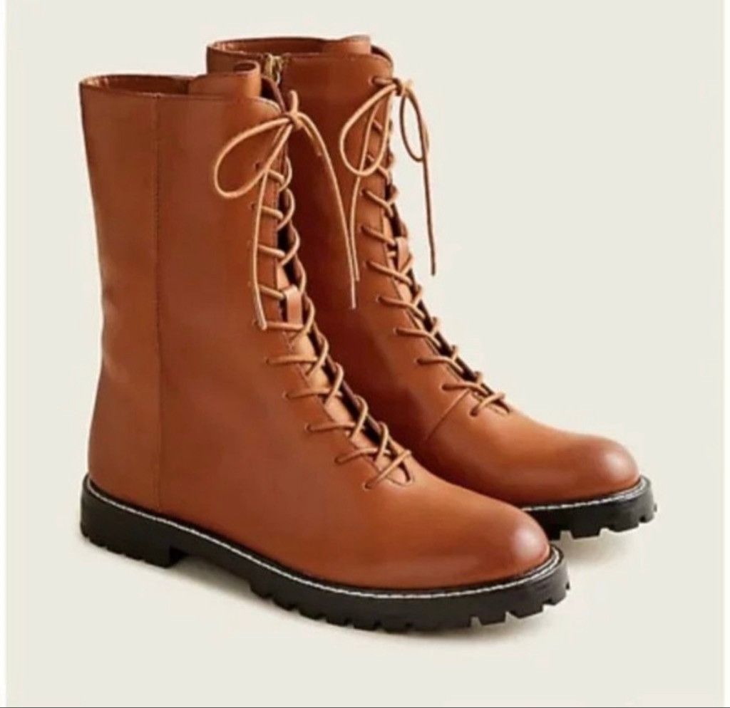 J.Crew J.Crew Gwen Lug Sole Combat Boots Size US 6.5 / IT 36.5 - 1 Thumbnail