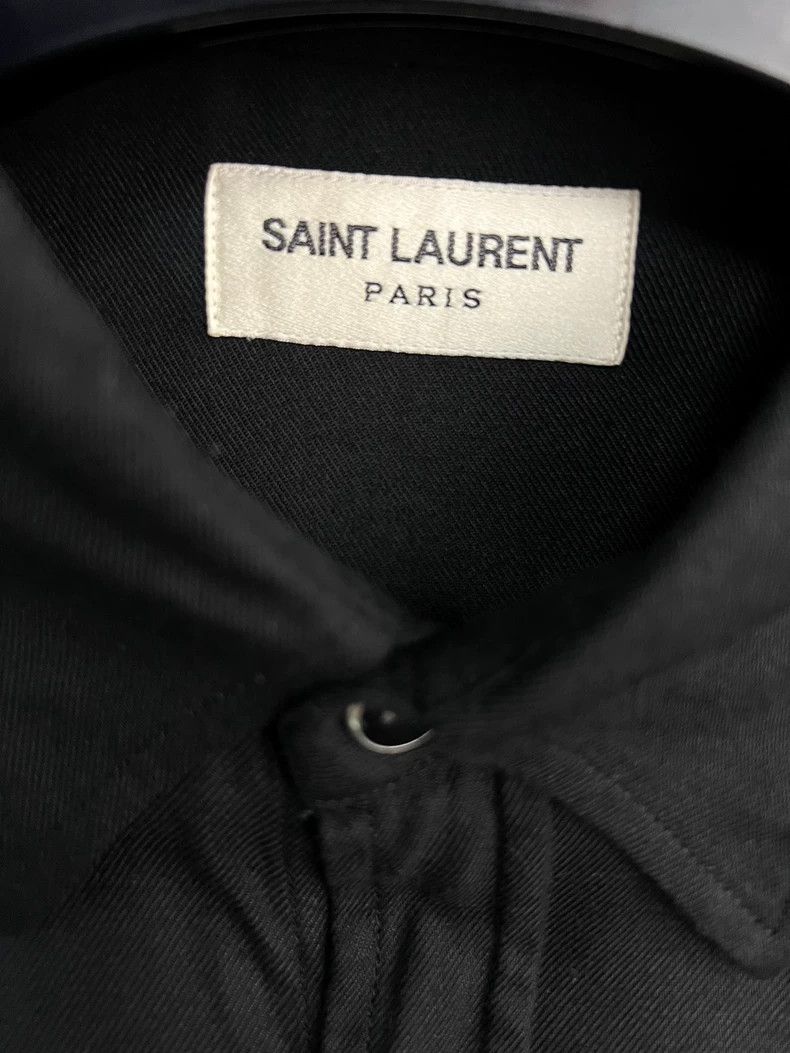 Saint Laurent Paris Saint Laurent Paris Cat's eye buckle chain star black shir Size US M / EU 48-50 / 2 - 3 Thumbnail