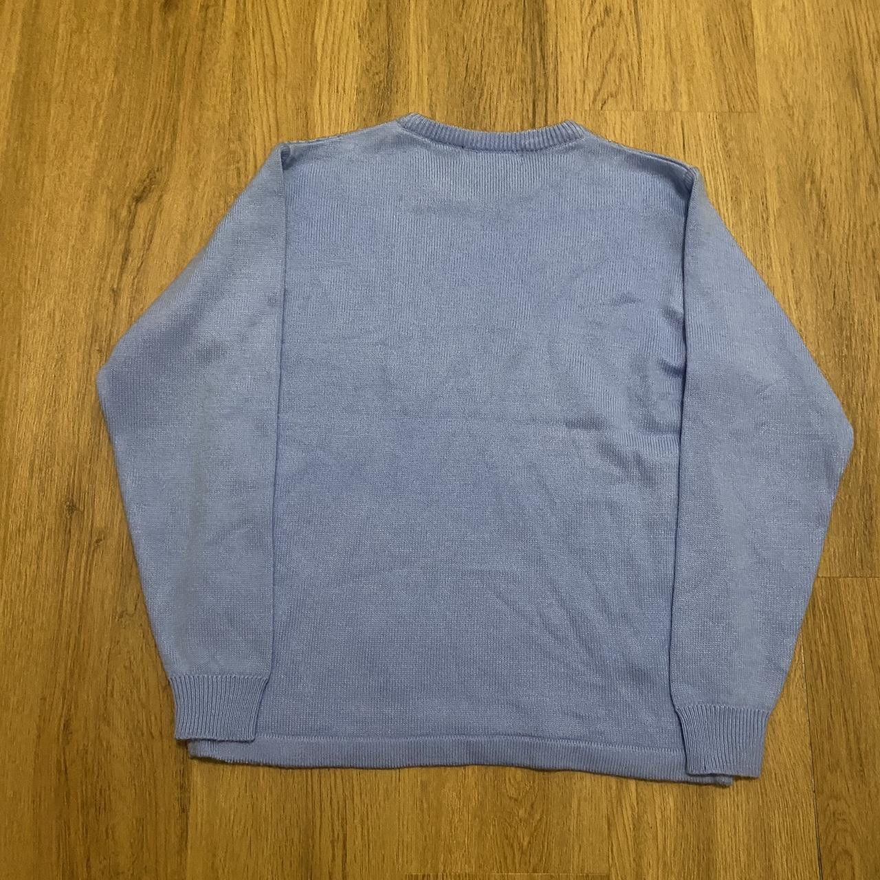 Other Blue knit jumper with silver beading #knitwear Flowers Size US M / EU 48-50 / 2 - 2 Thumbnail