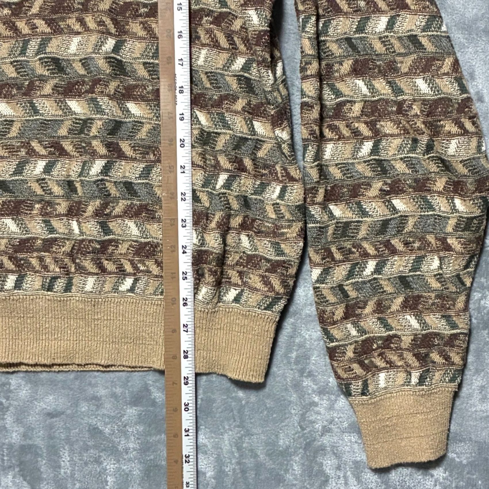 Vintage VINTAGE Tricots St Raphael Bloomingdale's Geometric Knit Sweater Men's XL Brown Size US XL / EU 56 / 4 - 7 Thumbnail