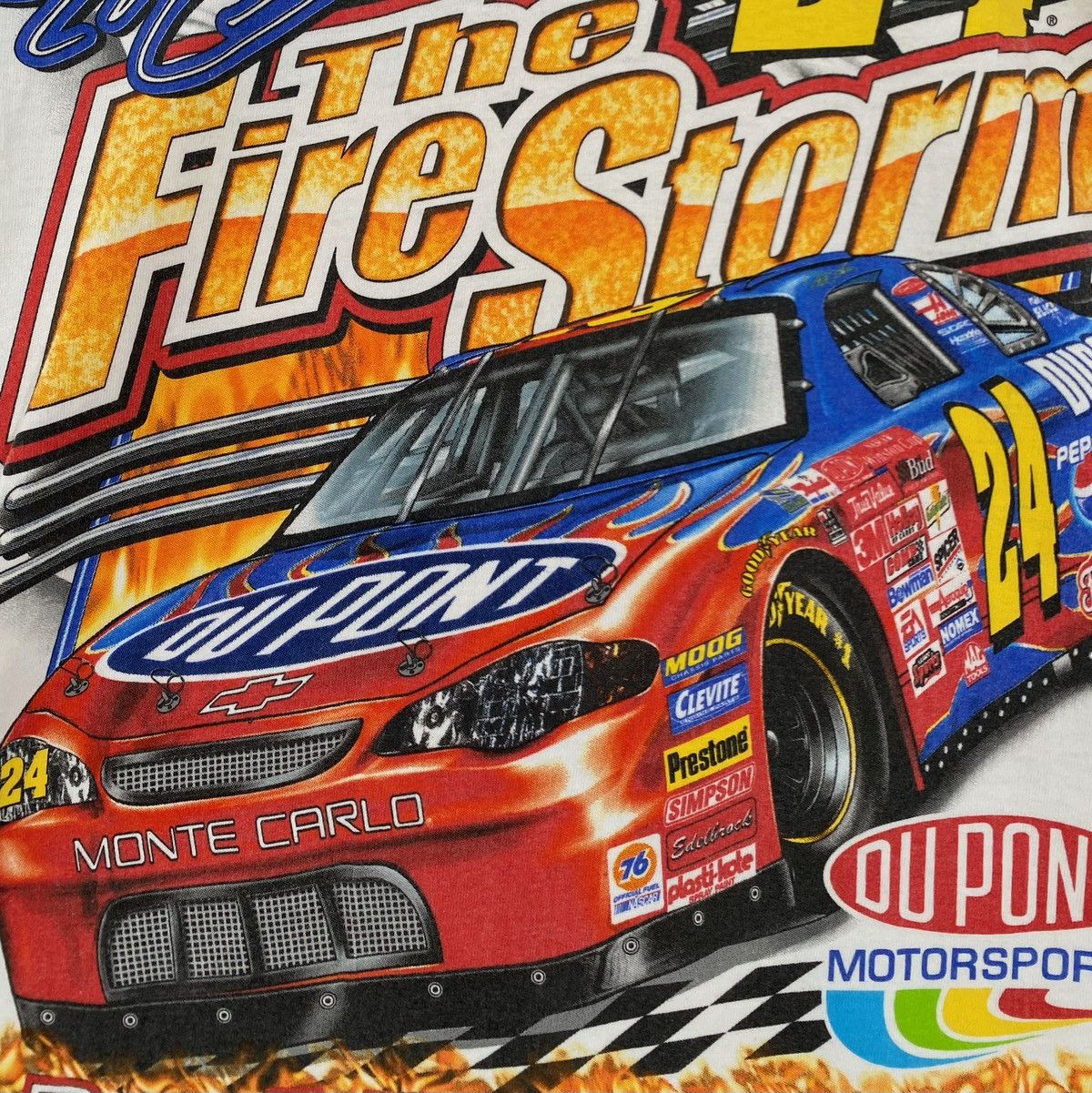 Chase Authentics VTG Nascar Jeff Gordon Burnin Track Double Sided T-Shirt 2XL Size US XXL / EU 58 / 5 - 3 Thumbnail