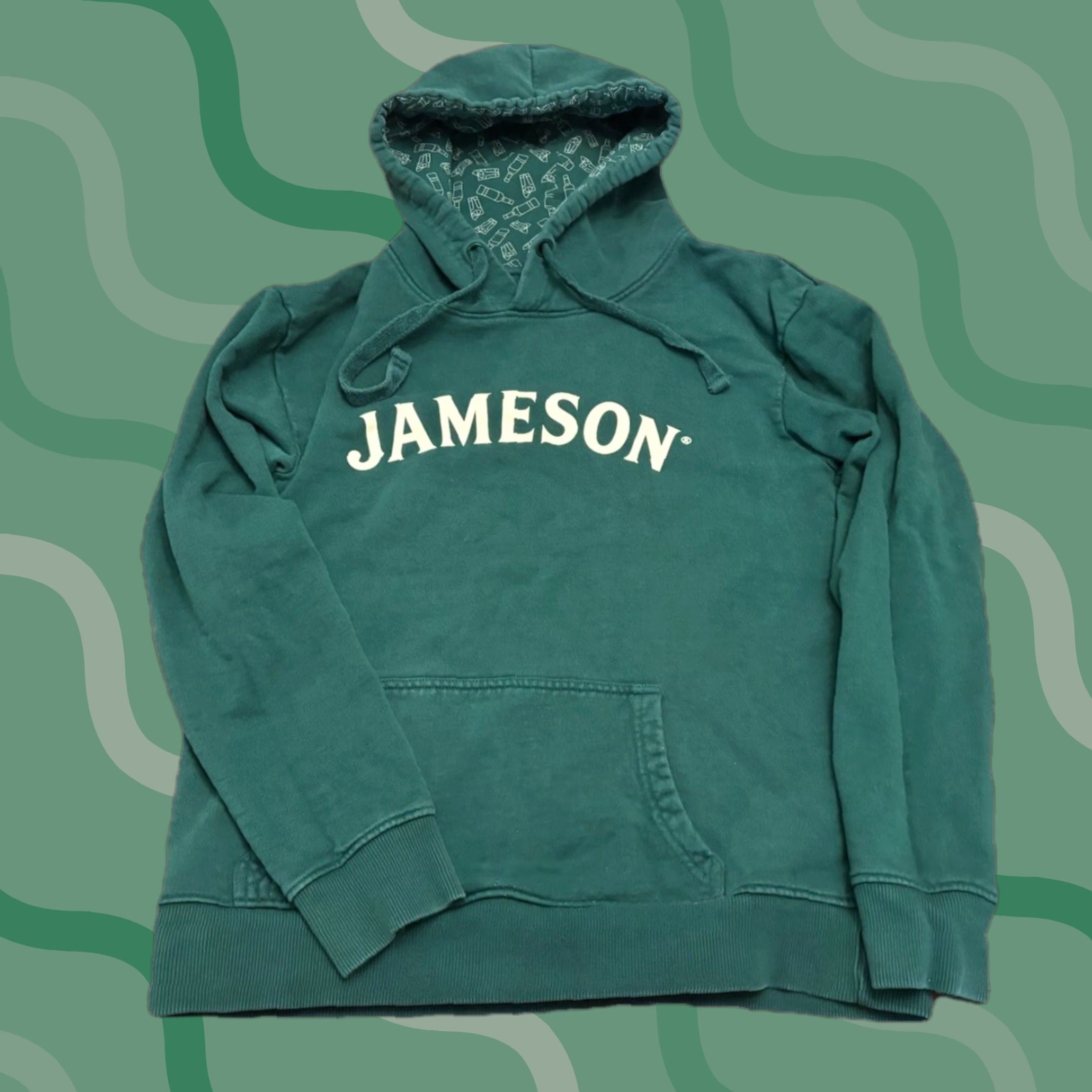 Vintage Nike Shirt Hoodie Mens M Green Jameson Whisky Boozy Hood St Paddy's Days Pullover Crew Neck Fleece Size US M / EU 48-50 / 2 - 1 Thumbnail